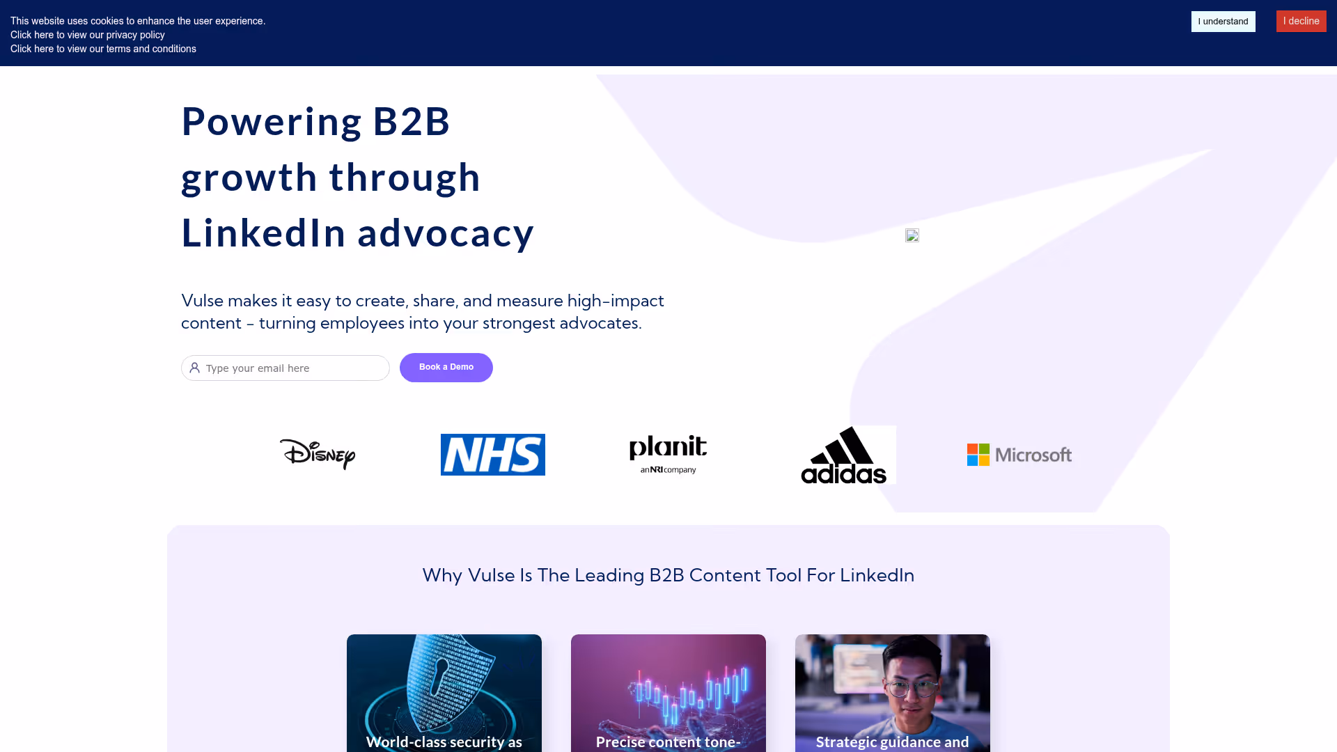 Vulse homepage