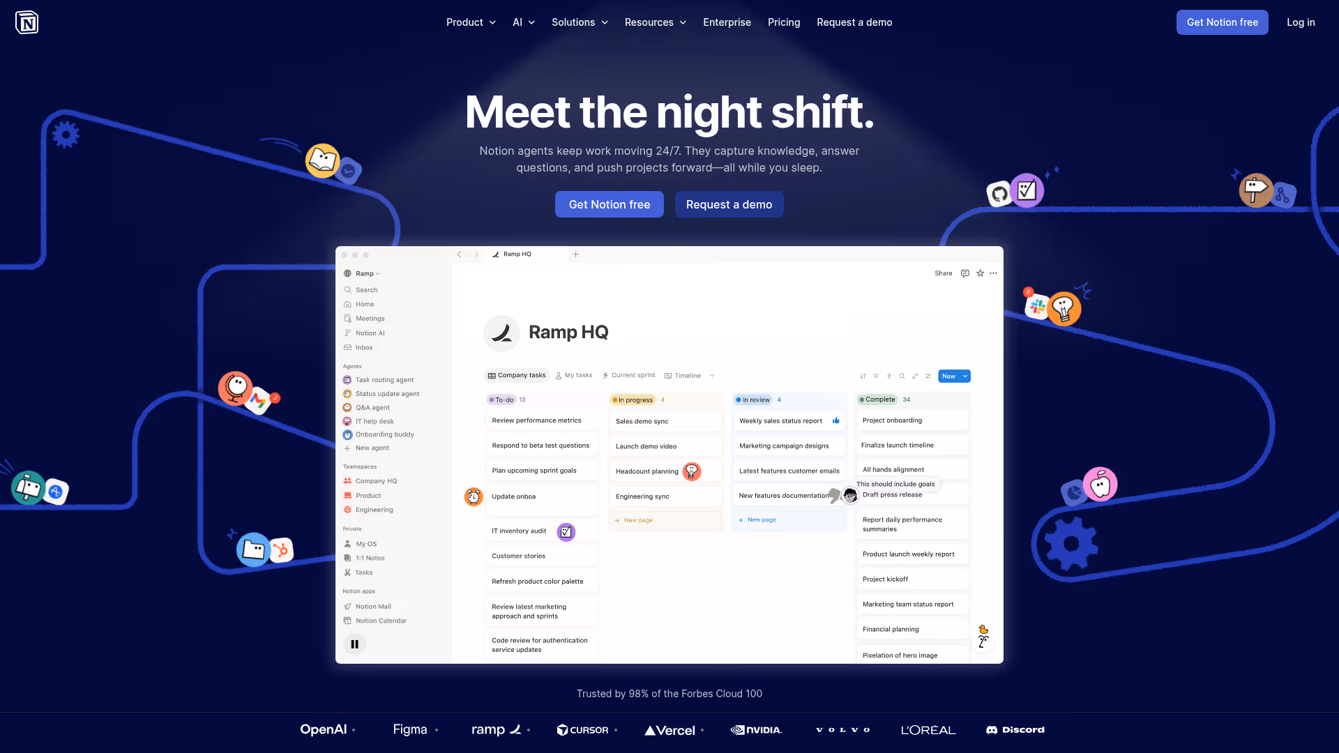 Notion homepage