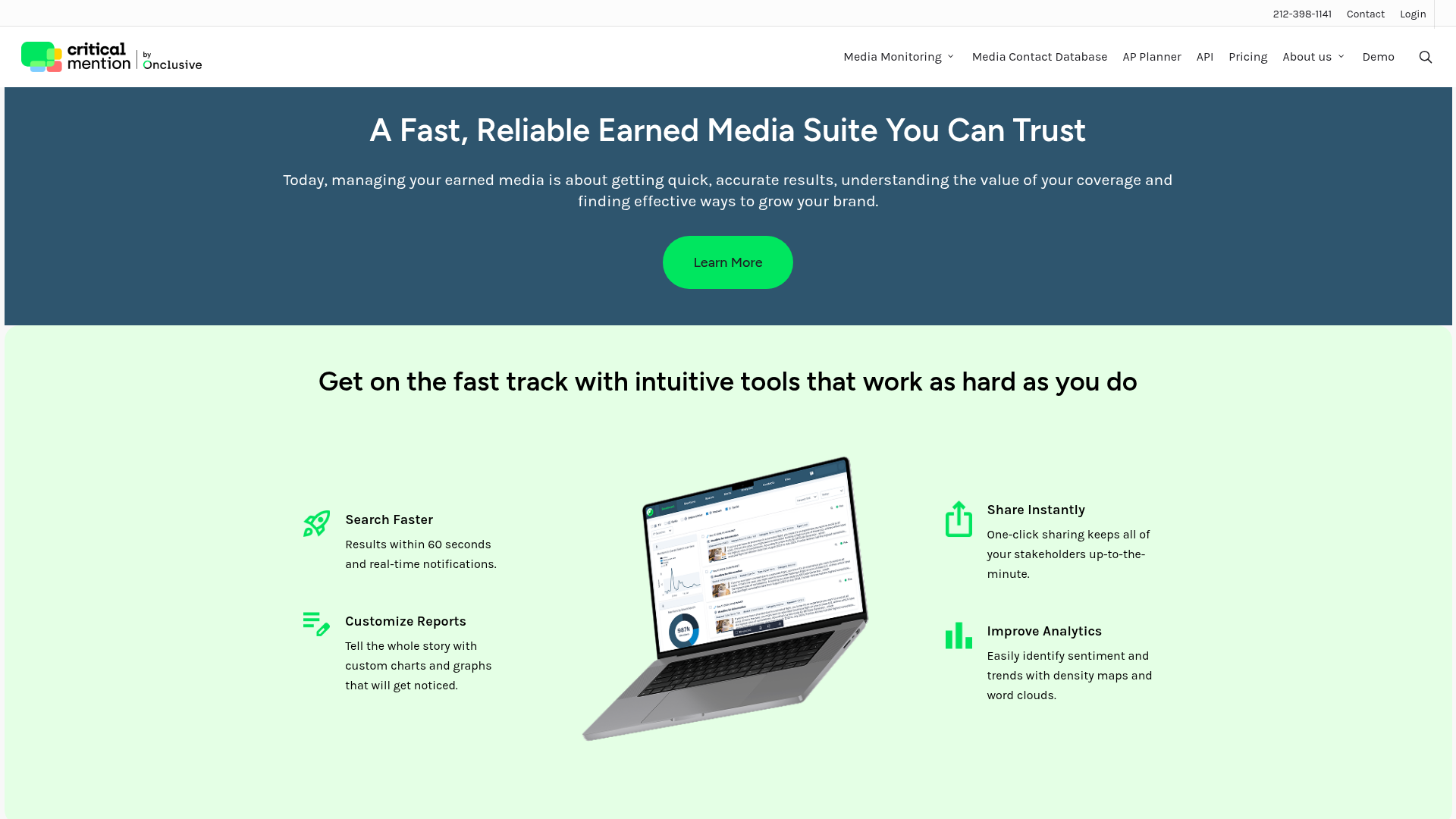 Critical Mention homepage