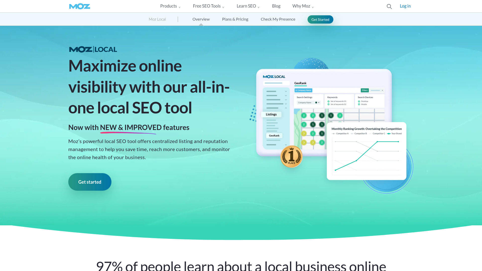 Moz Local homepage