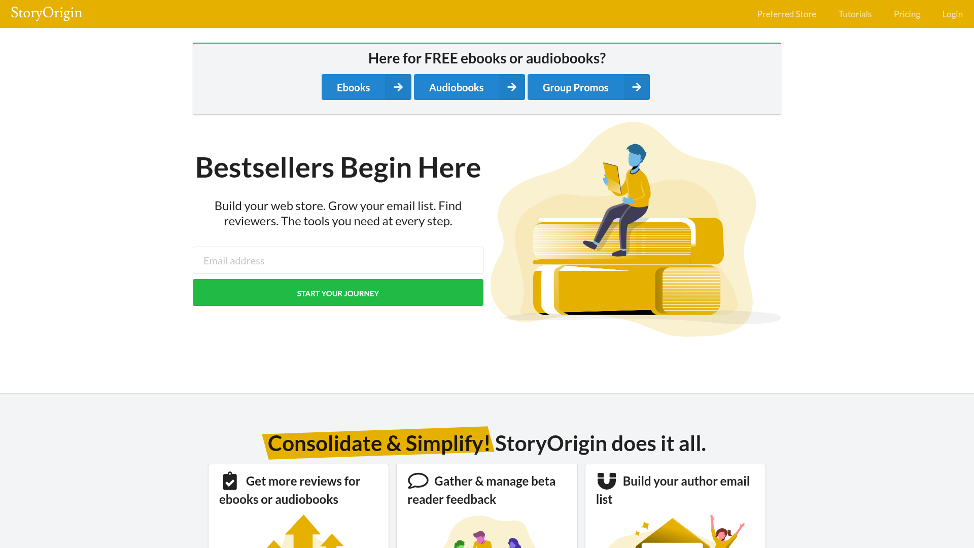 StoryOrigin homepage