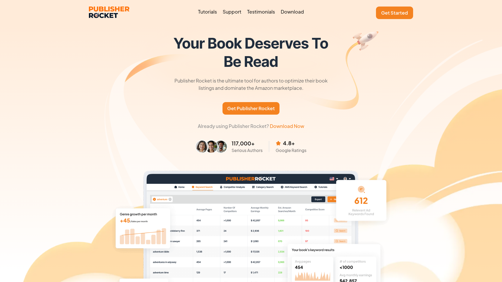 Publisher Rocket homepage