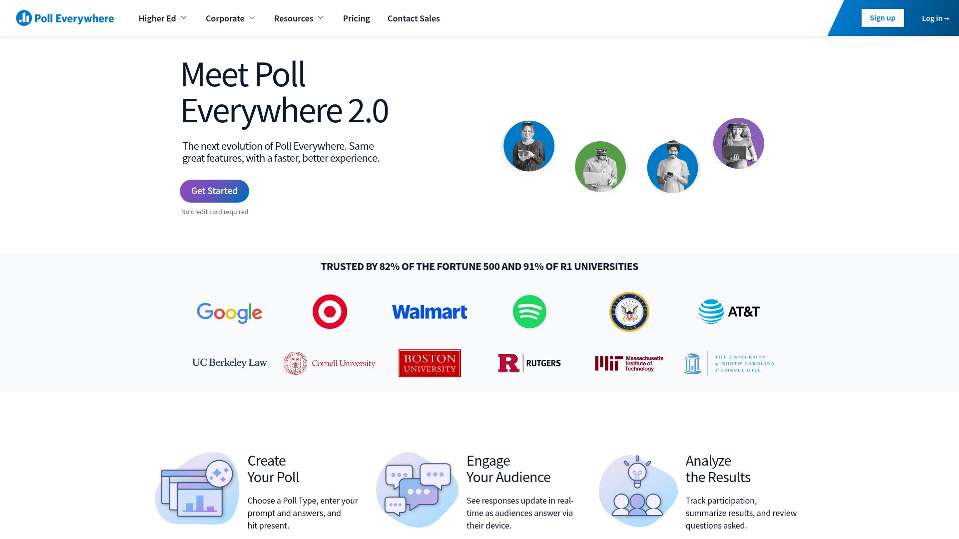 Poll Everywhere homepage