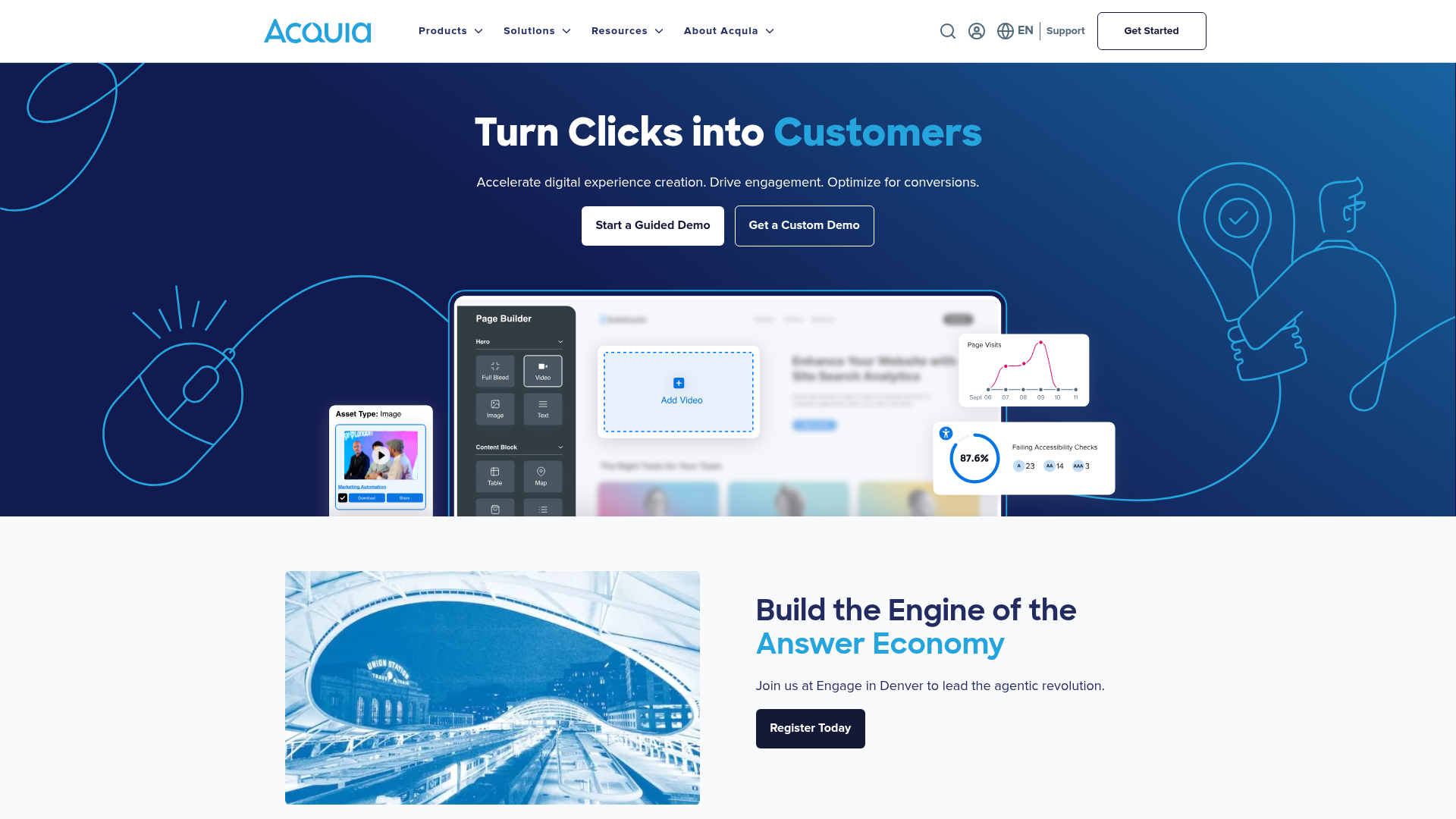 Acquia DXP homepage