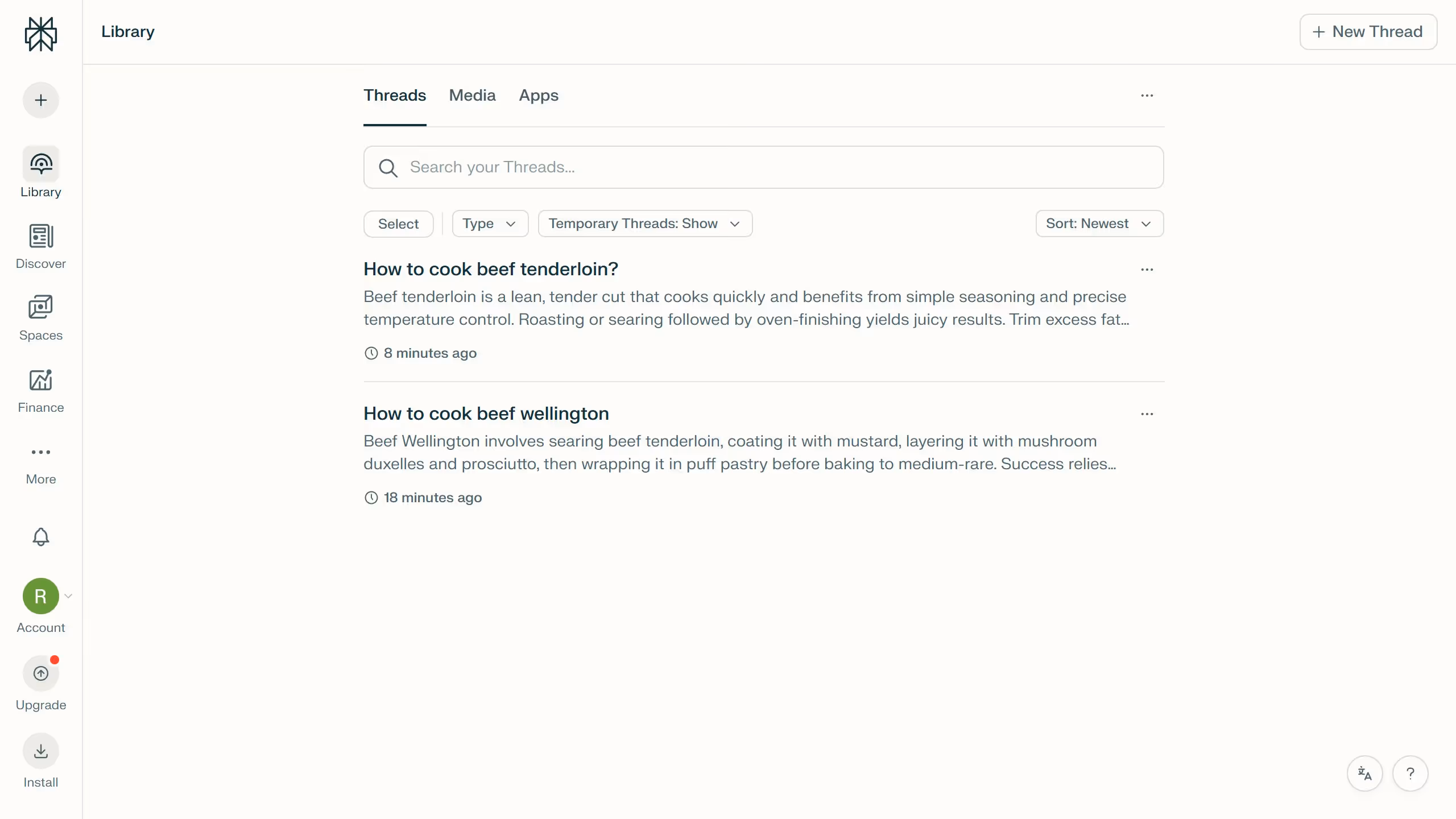 How to delete your thread in Perplexity