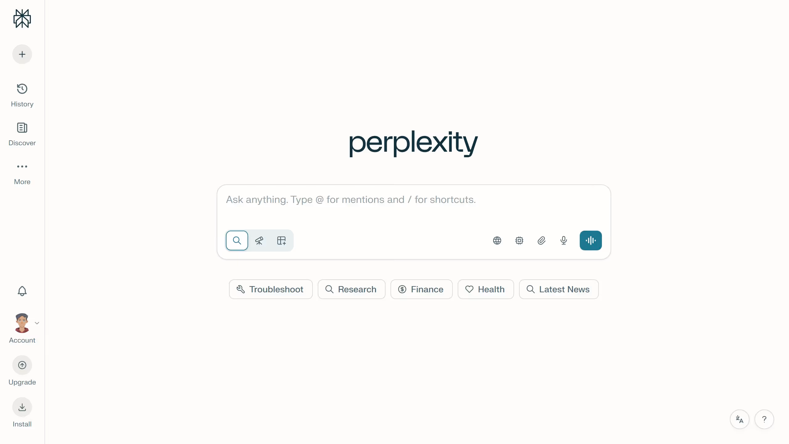 How to show Spaces in the sidebar in Perplexity