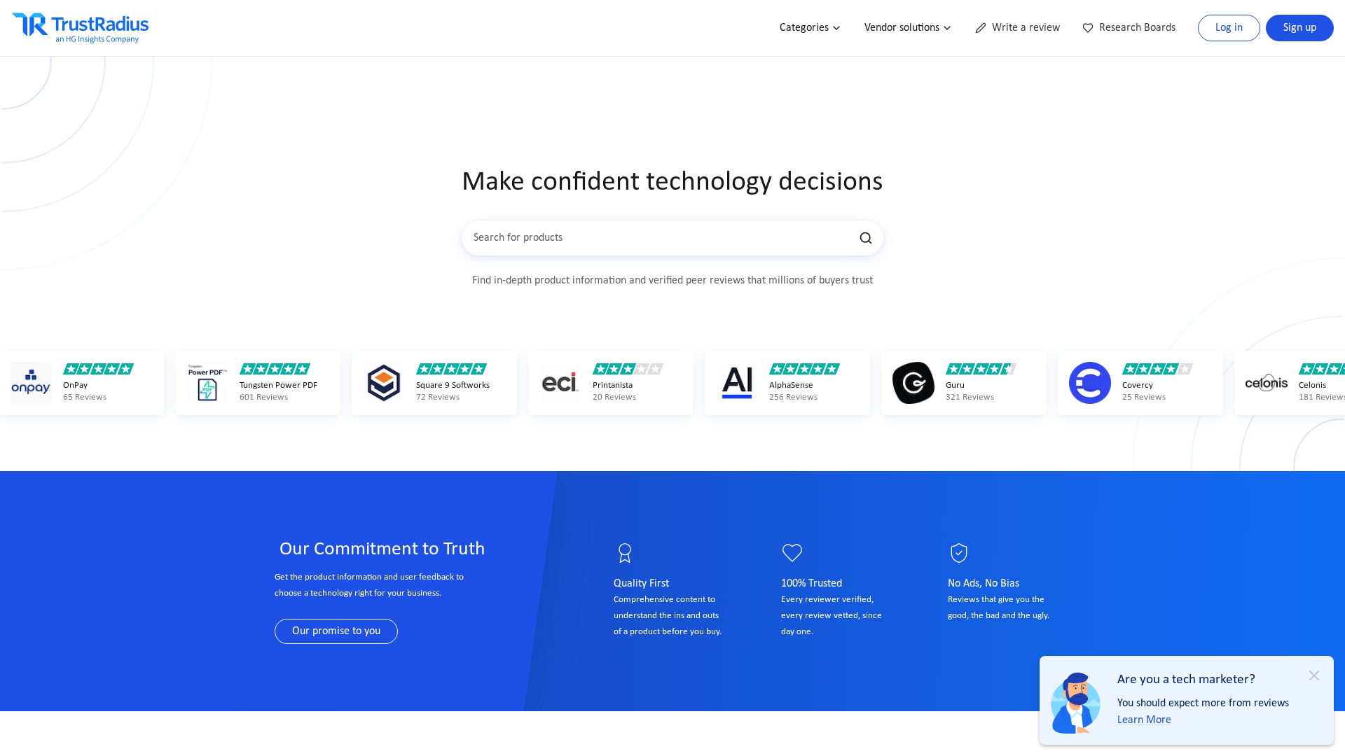 9. TrustRadius for Vendors