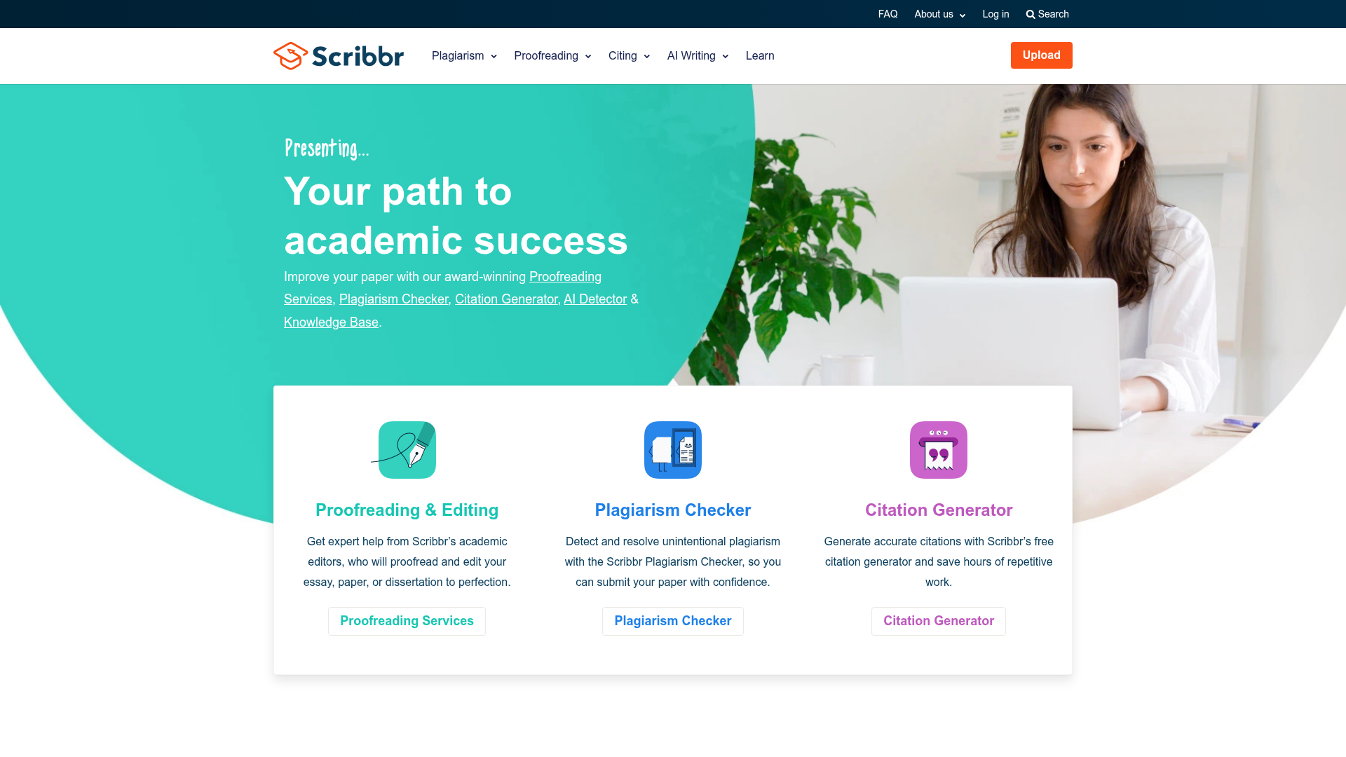 Scribbr homepage