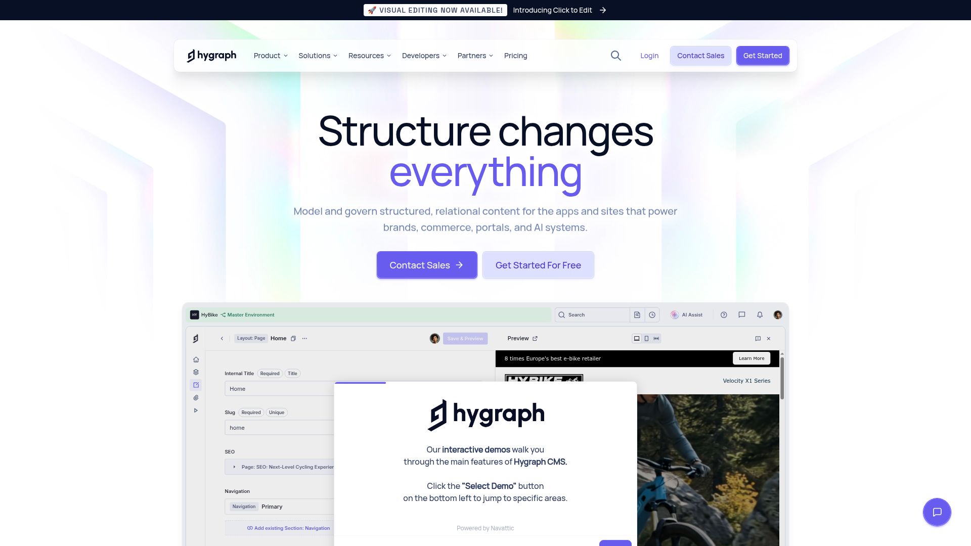 Hygraph homepage