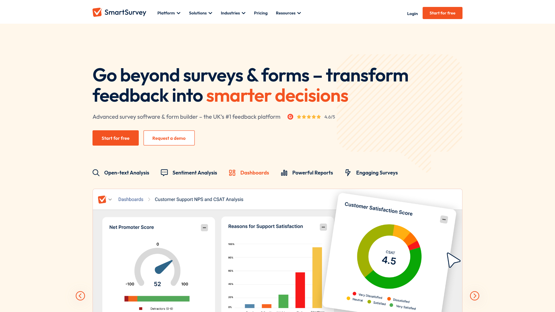 SmartSurvey homepage