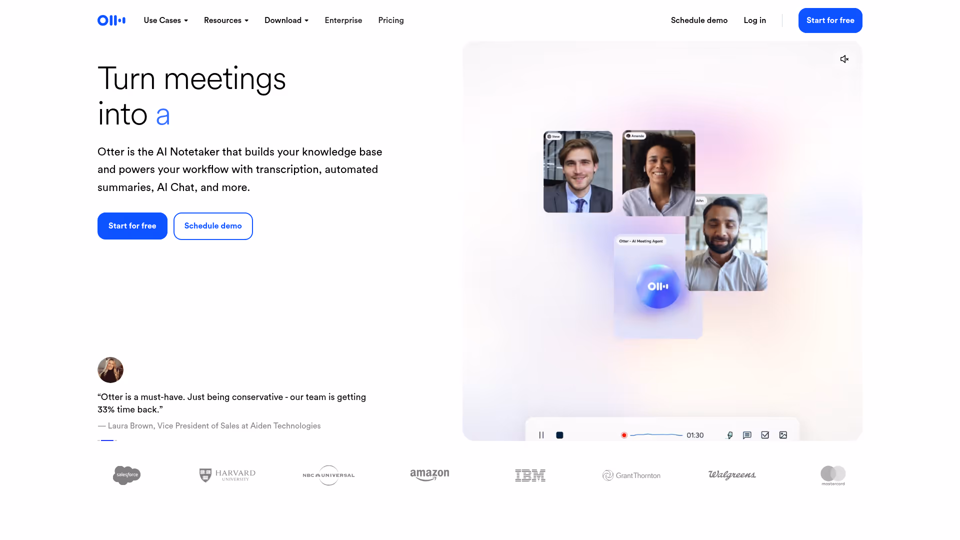 Otter.ai homepage