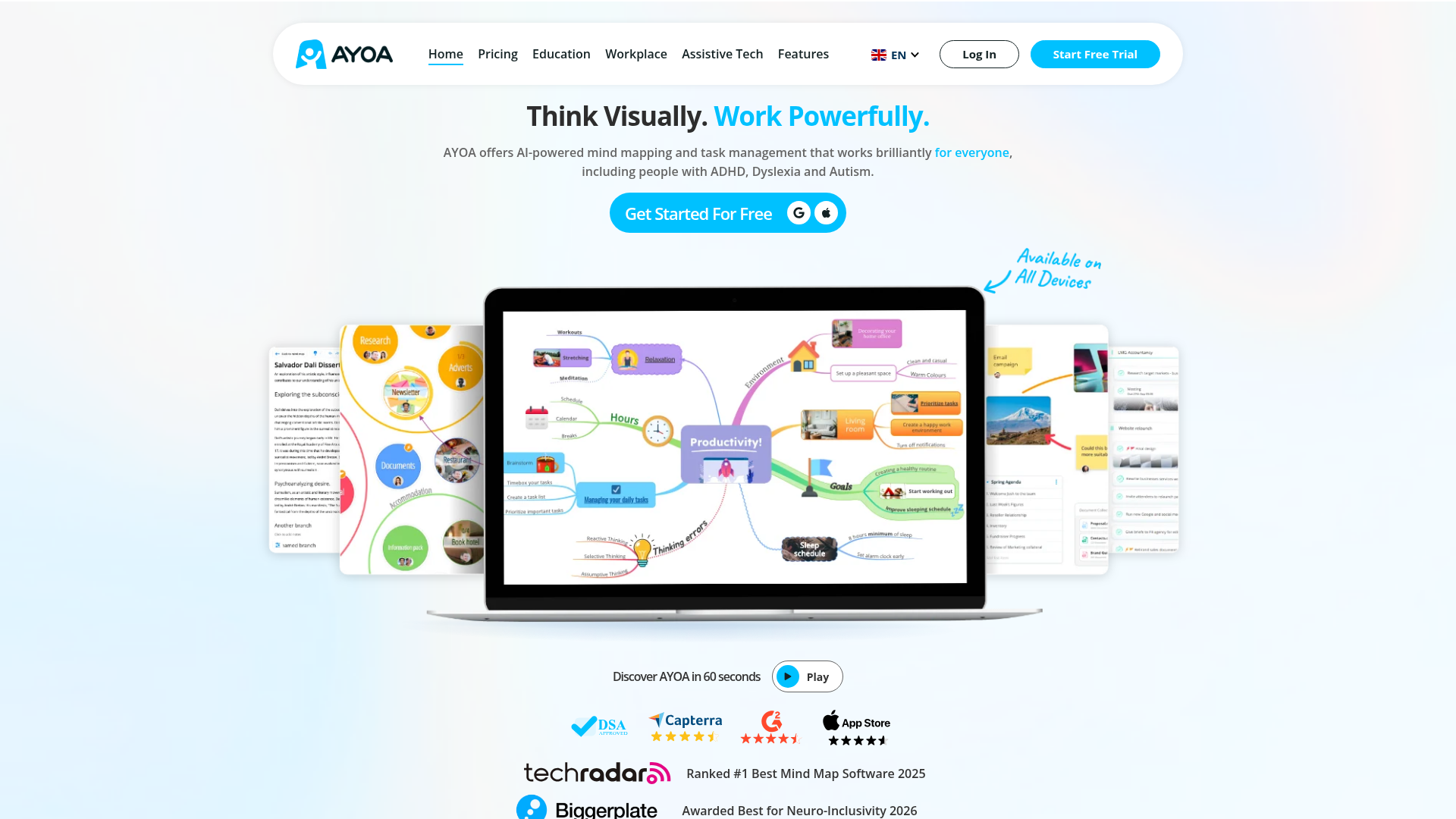 Ayoa homepage
