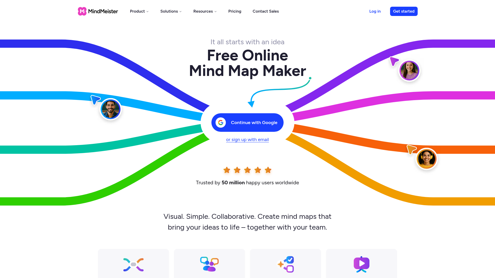 MindMeister homepage