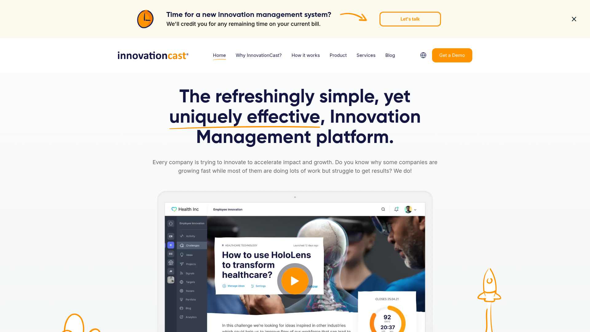 InnovationCast homepage