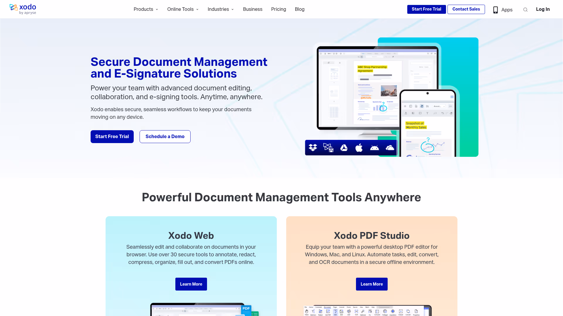 Xodo PDF Editor homepage