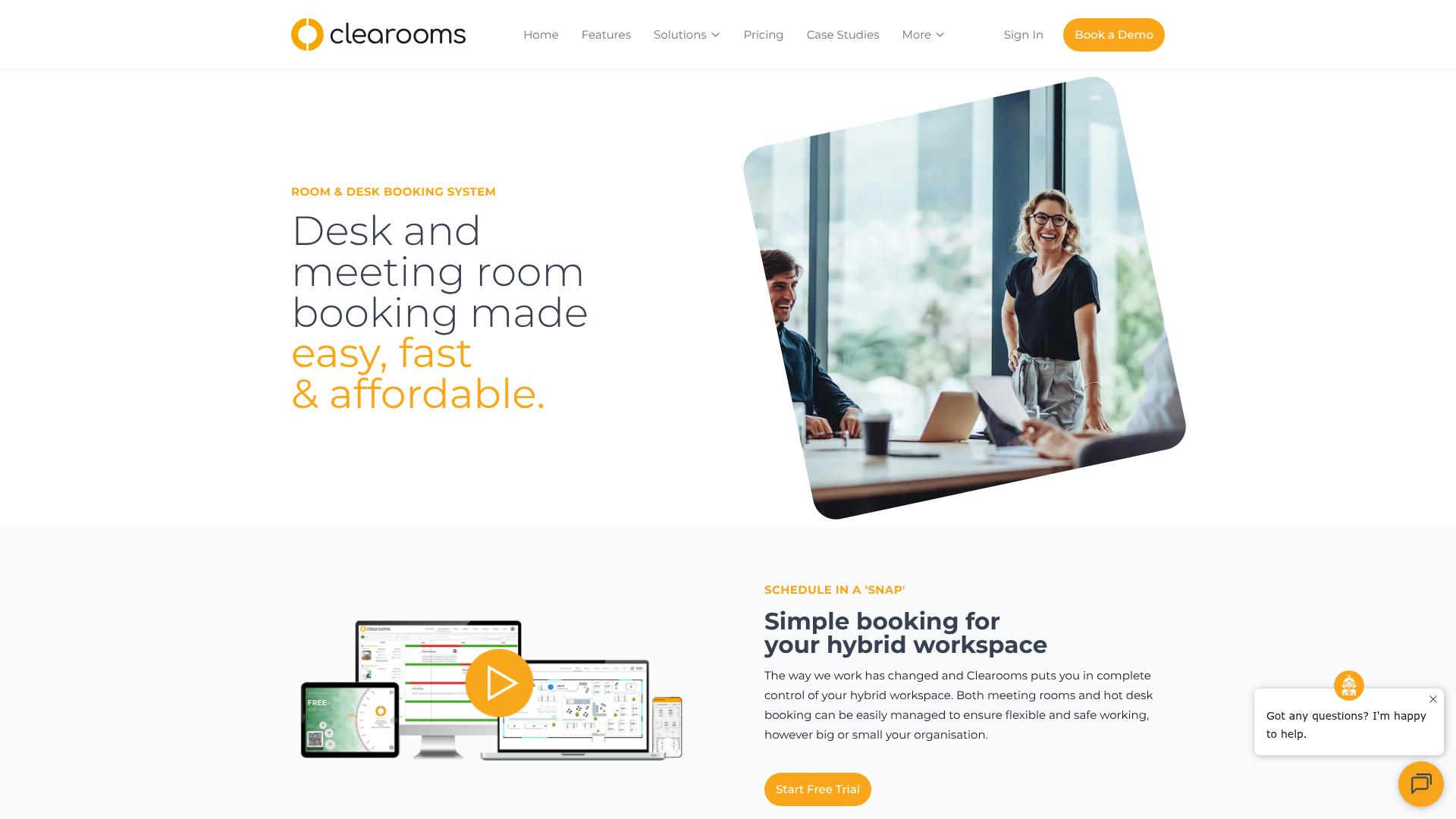 Clearooms homepage