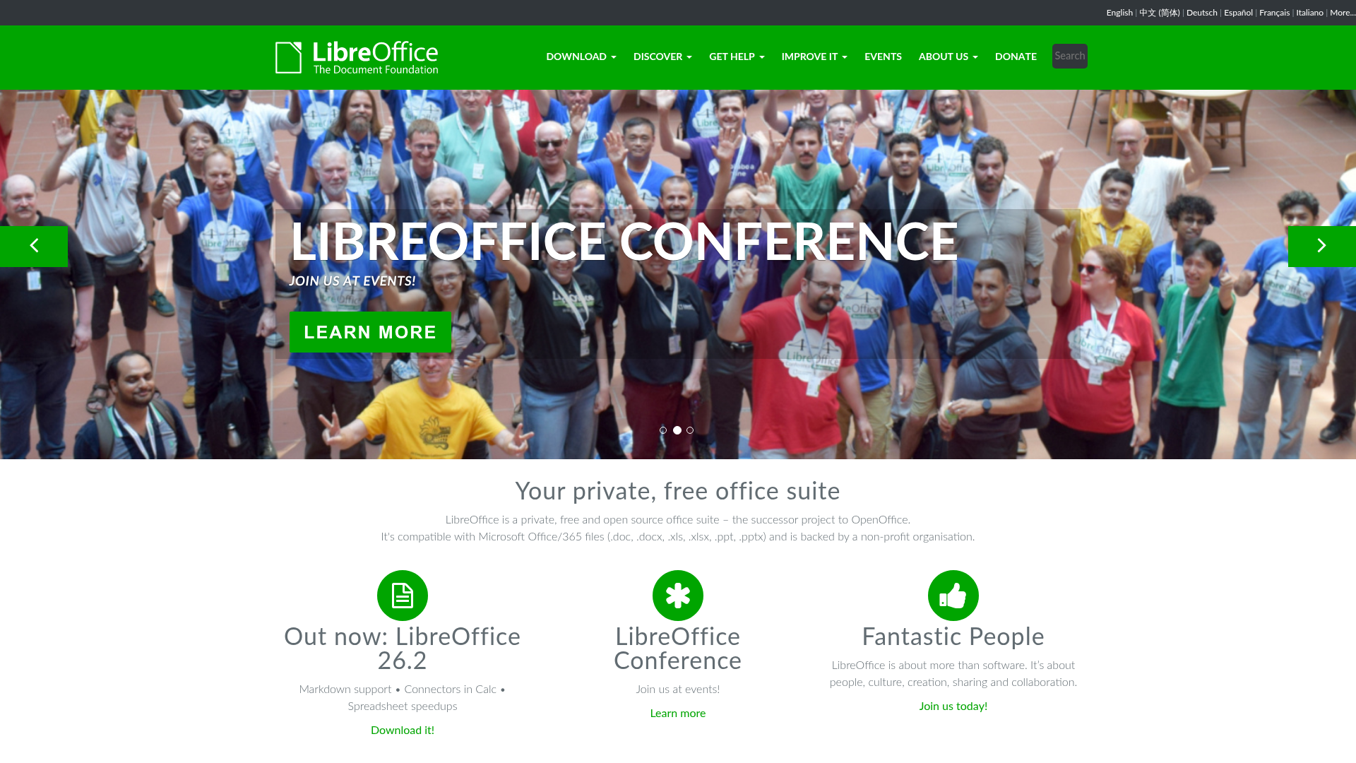 LibreOffice Draw homepage