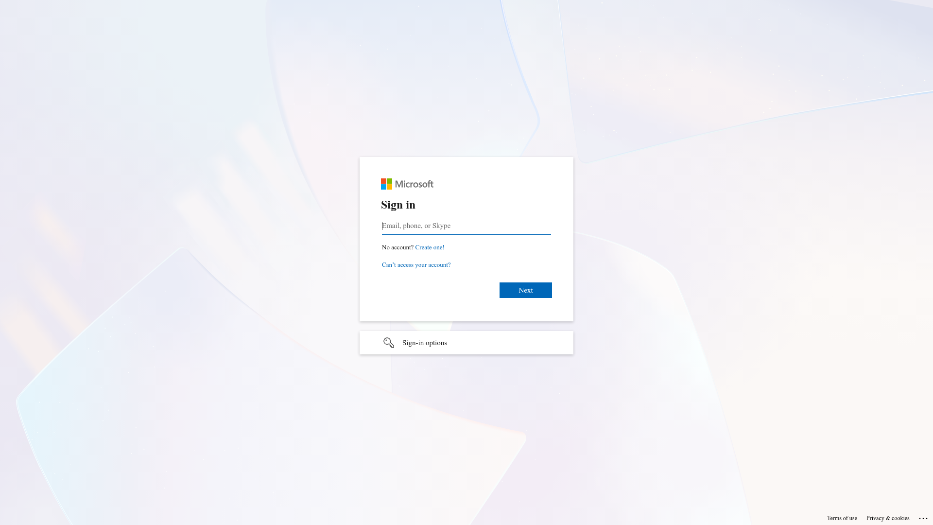 Microsoft Teams homepage