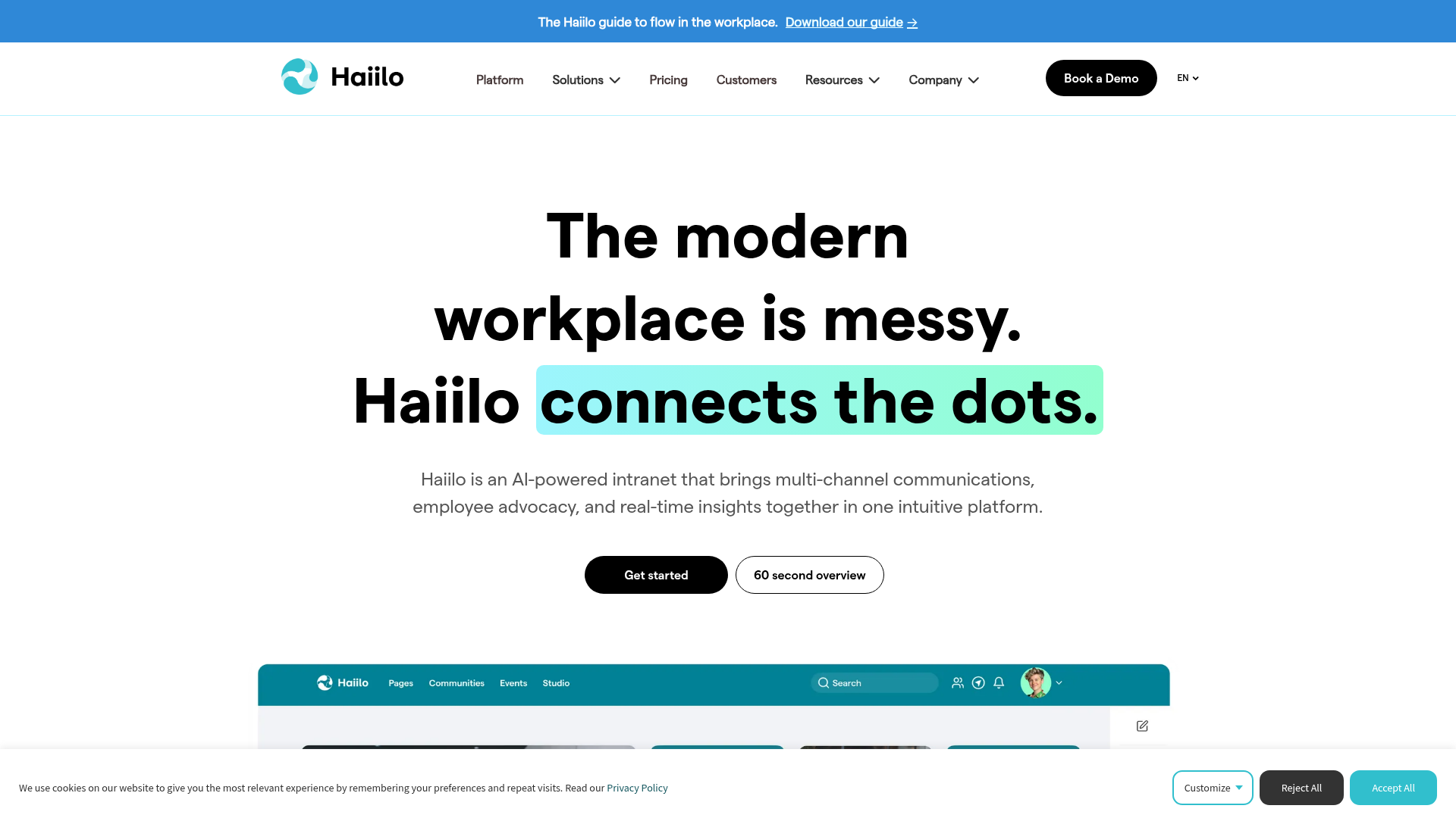 Haiilo homepage