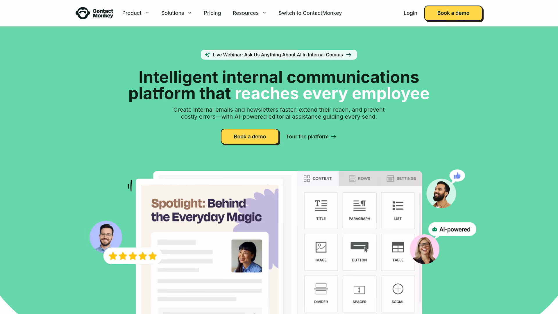 ContactMonkey homepage