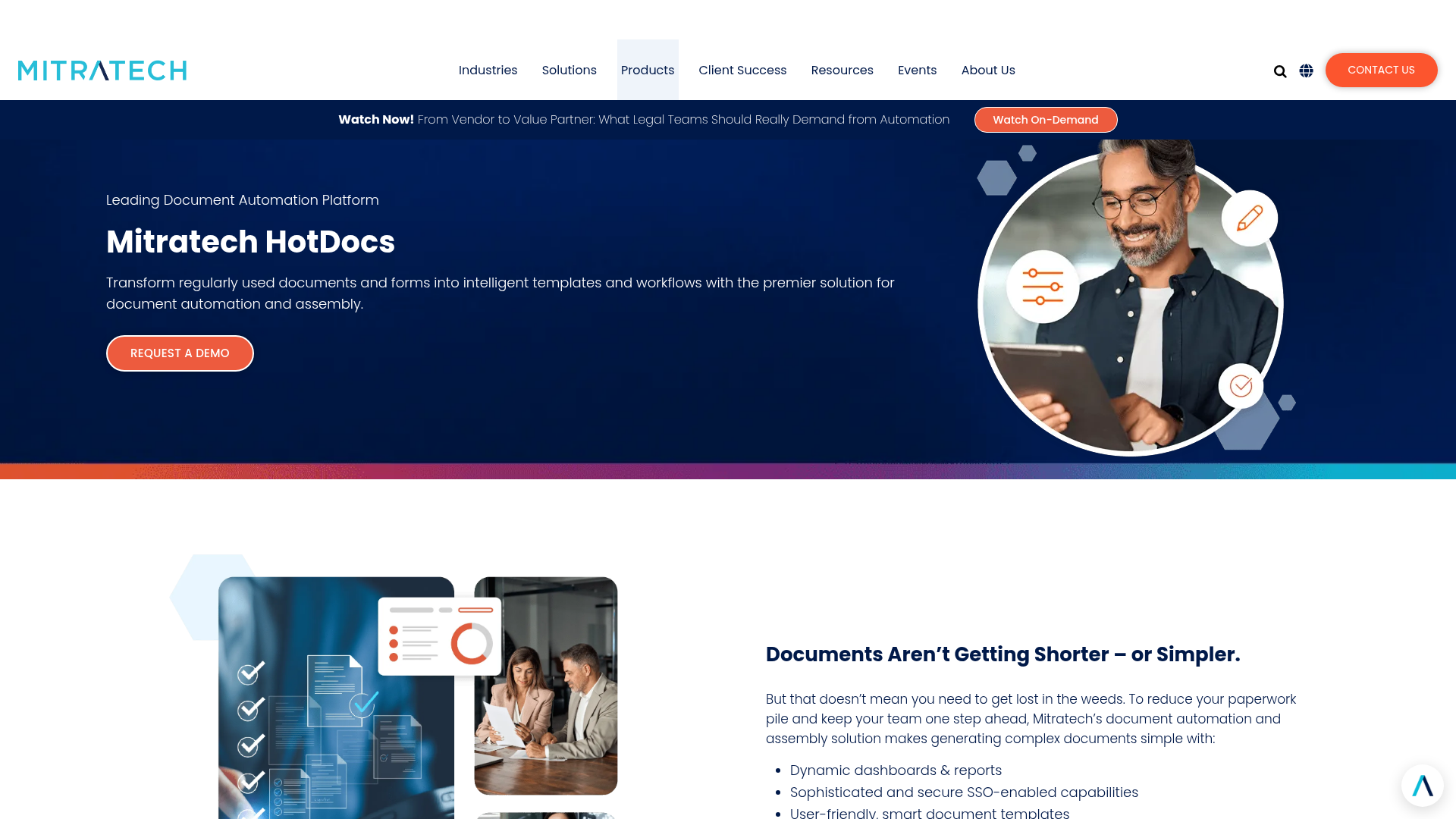 Mitratech HotDocs homepage