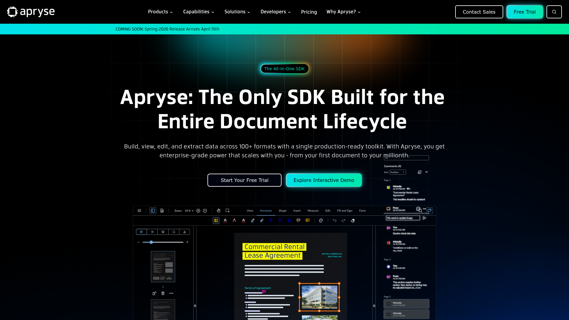 Apryse homepage