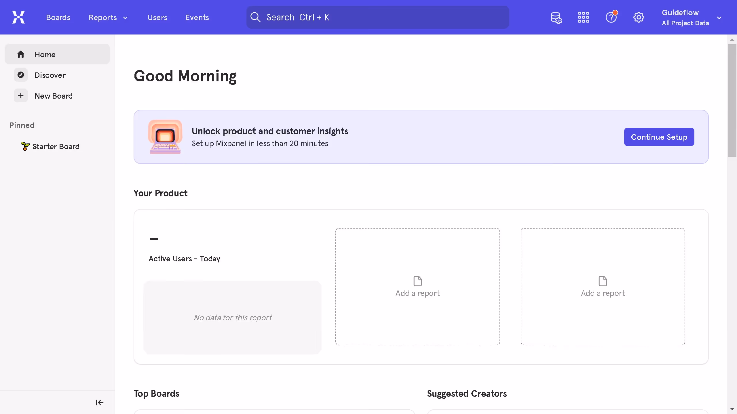 How to create a new project in Mixpanel