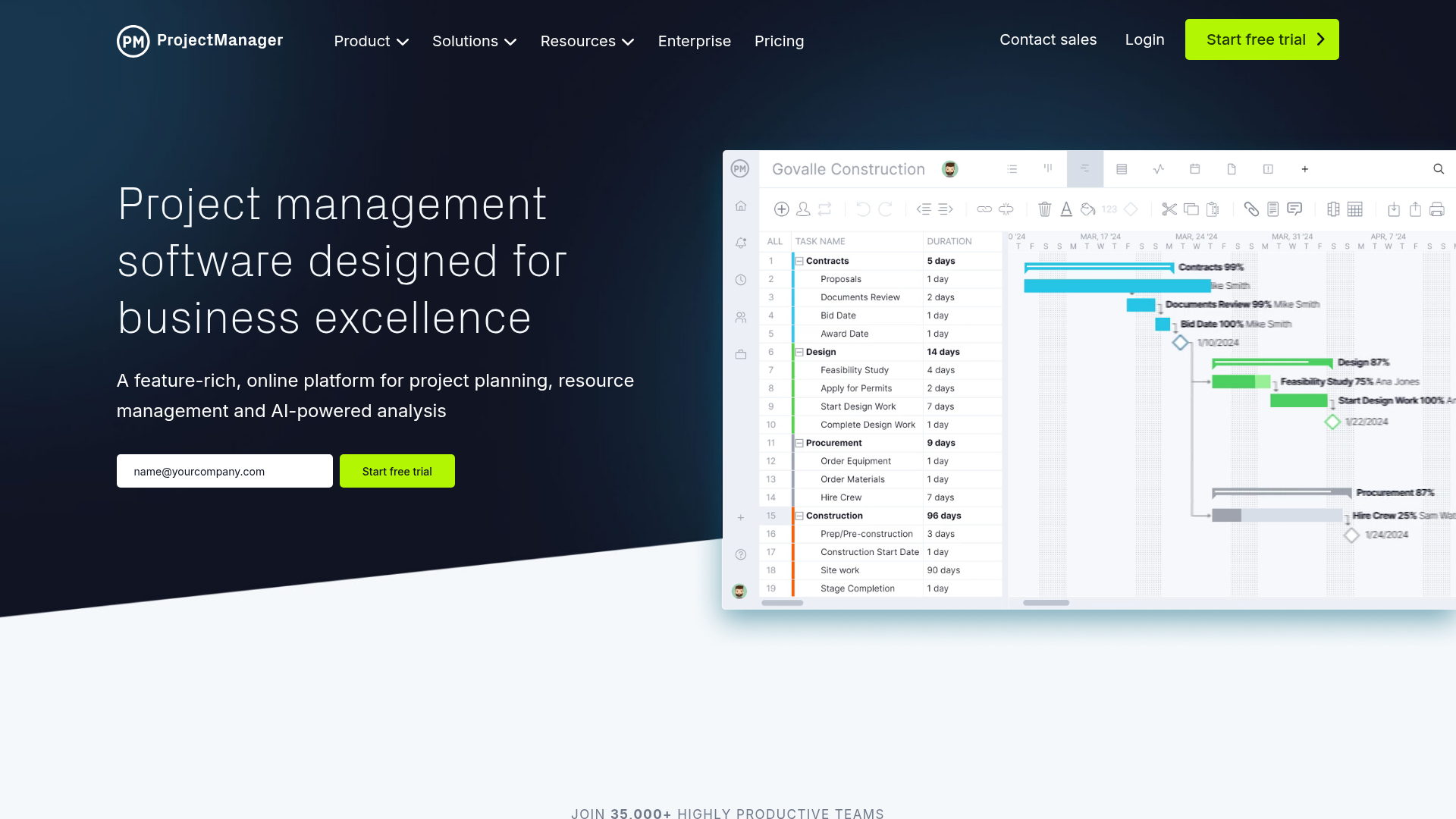 ProjectManager homepage