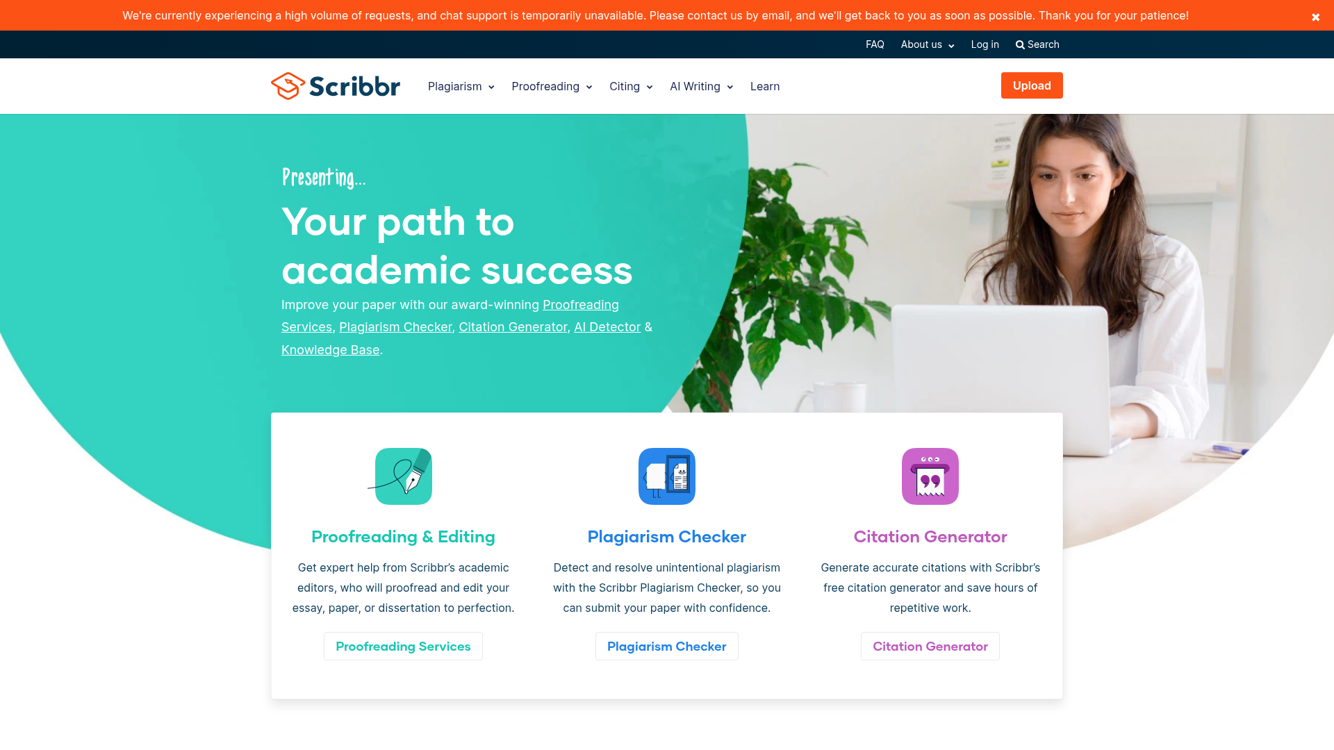 Scribbr homepage