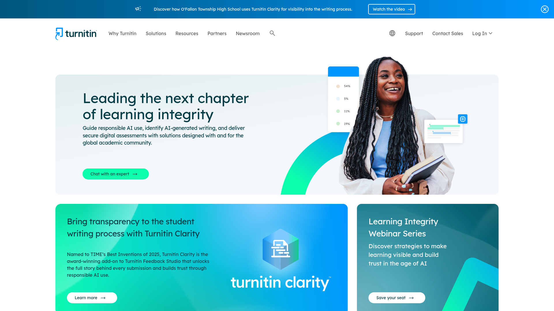 Turnitin homepage