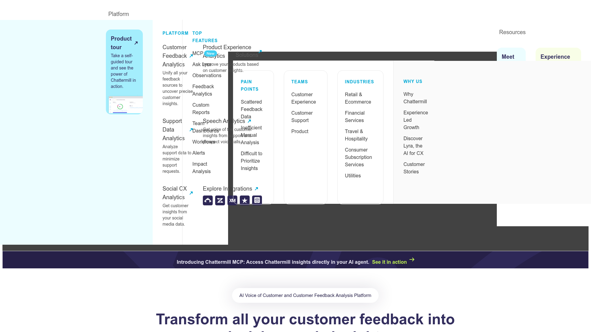 Chattermill homepage