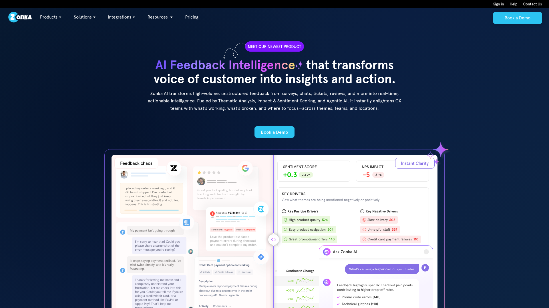 Zonka Feedback homepage