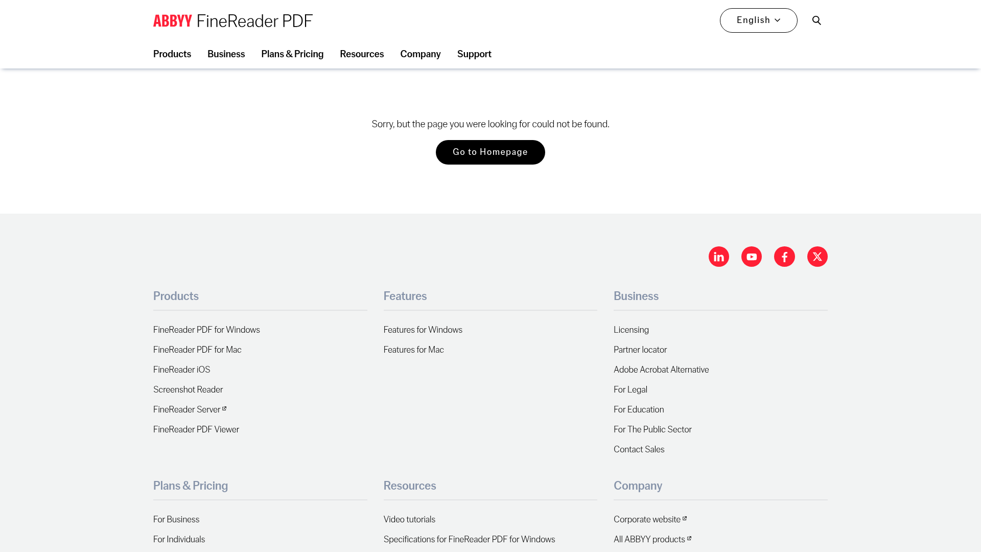 ABBYY FineReader homepage