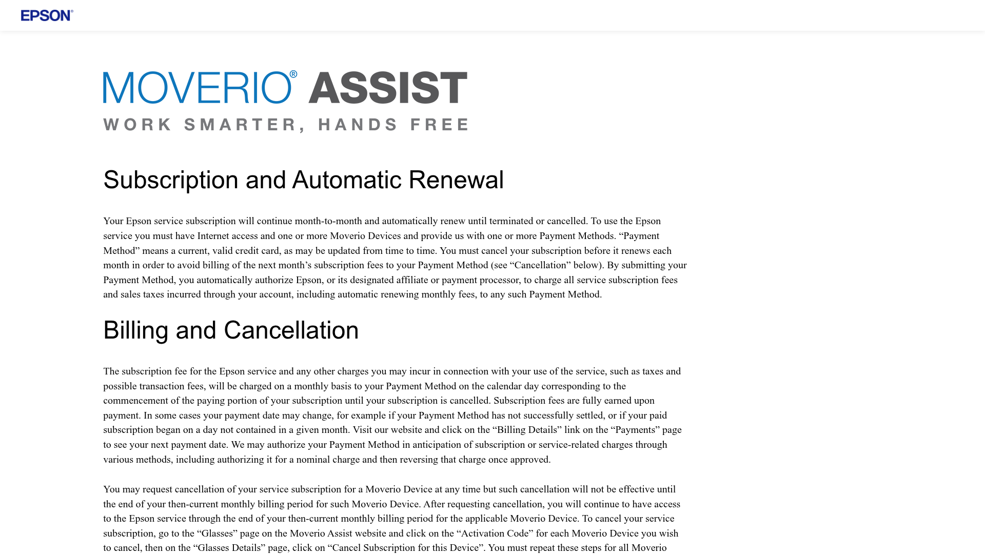 Epson ScanSmart homepage