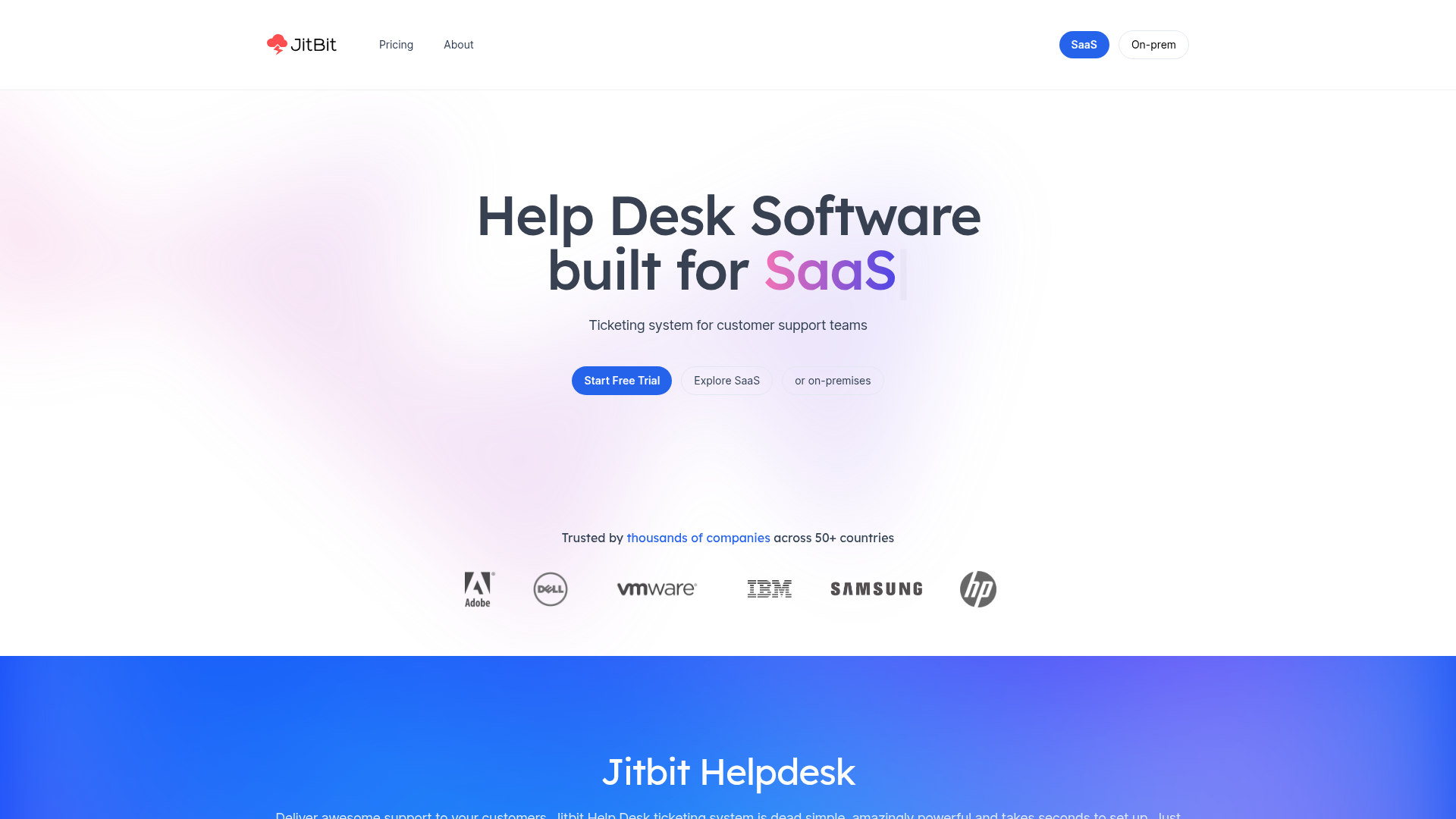 Jitbit homepage