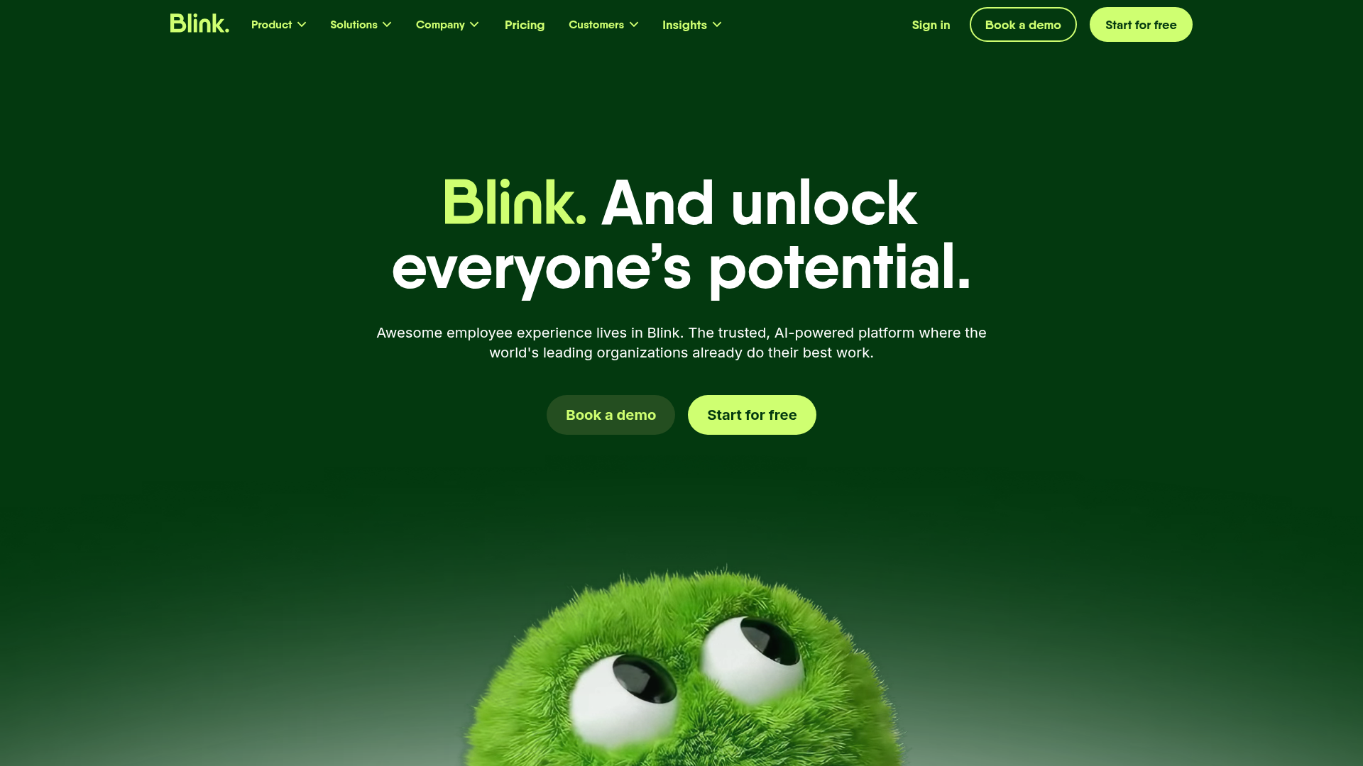 Blink homepage