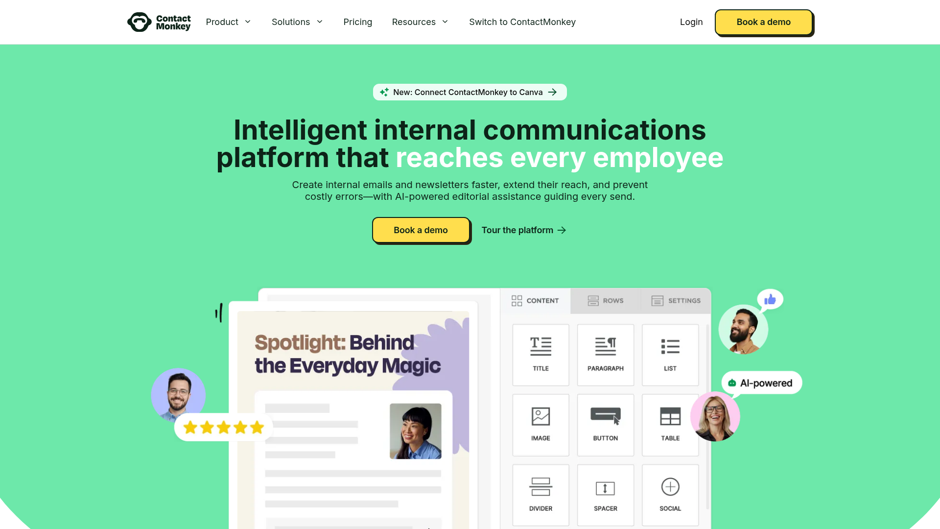 ContactMonkey homepage