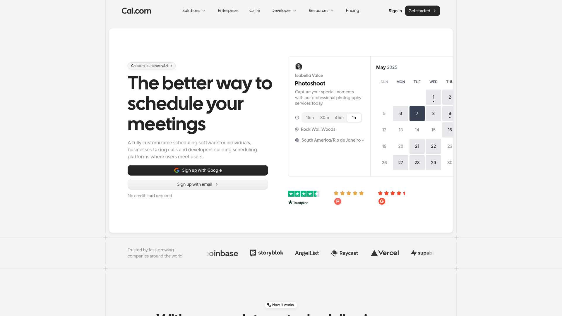 Cal.com homepage