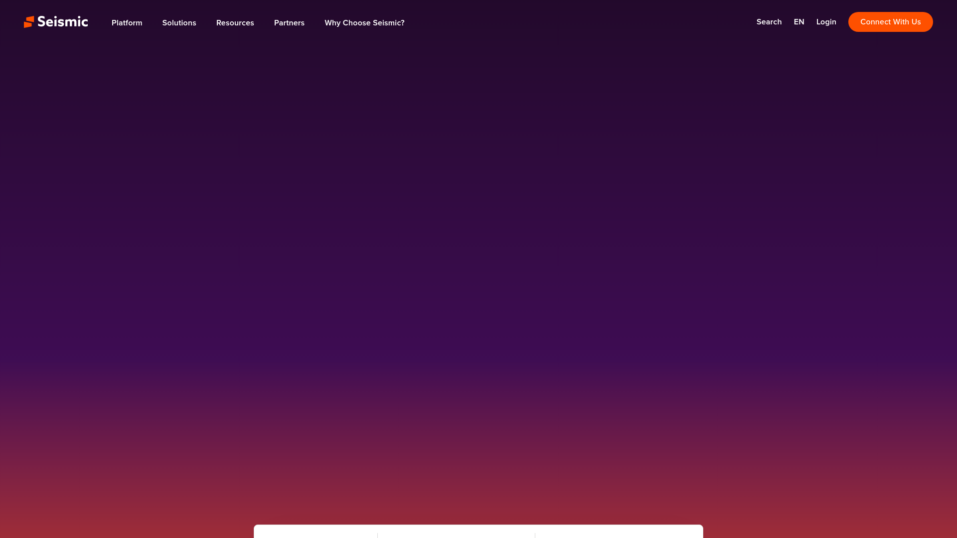 Seismic channel enablement tool screenshot