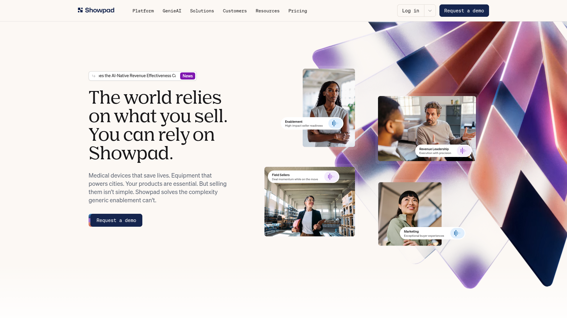 Showpad content experience platform screenshot