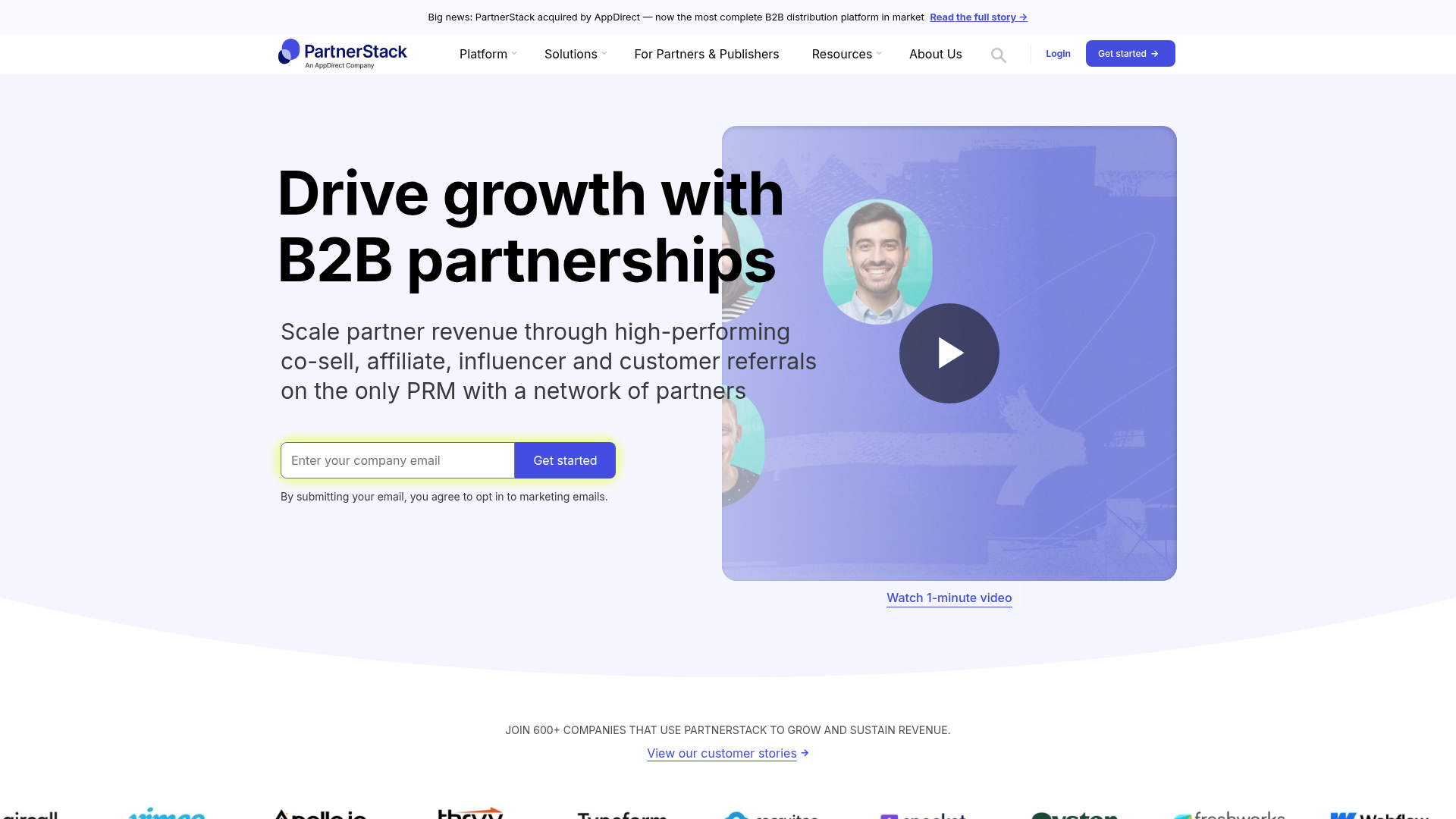 PartnerStack channel enablement tool screenshot