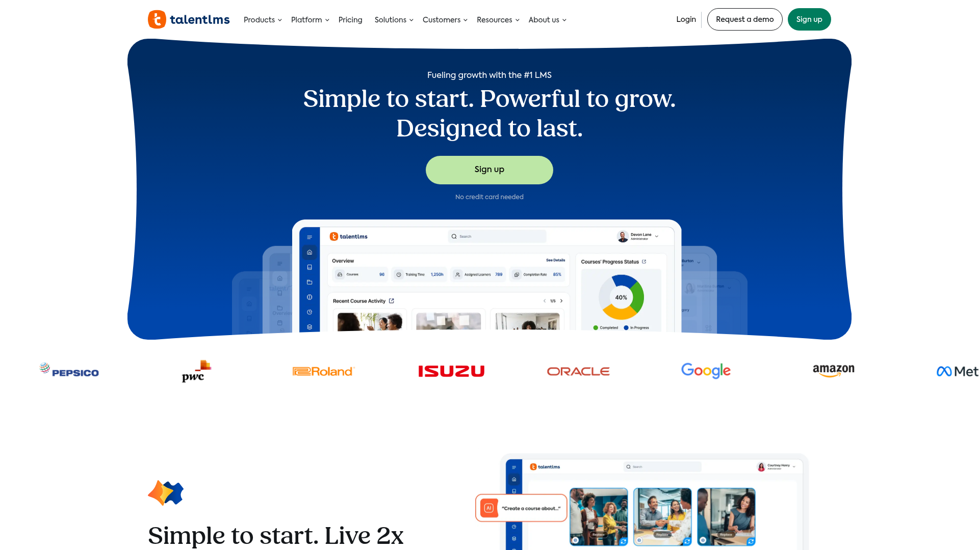 TalentLMS partner training platform screenshot