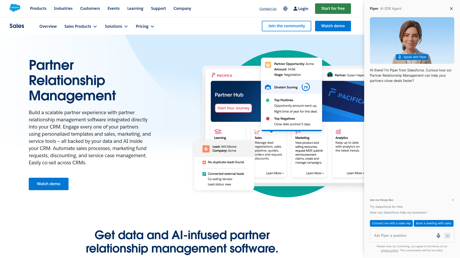 Salesforce PRM channel enablement tool screenshot