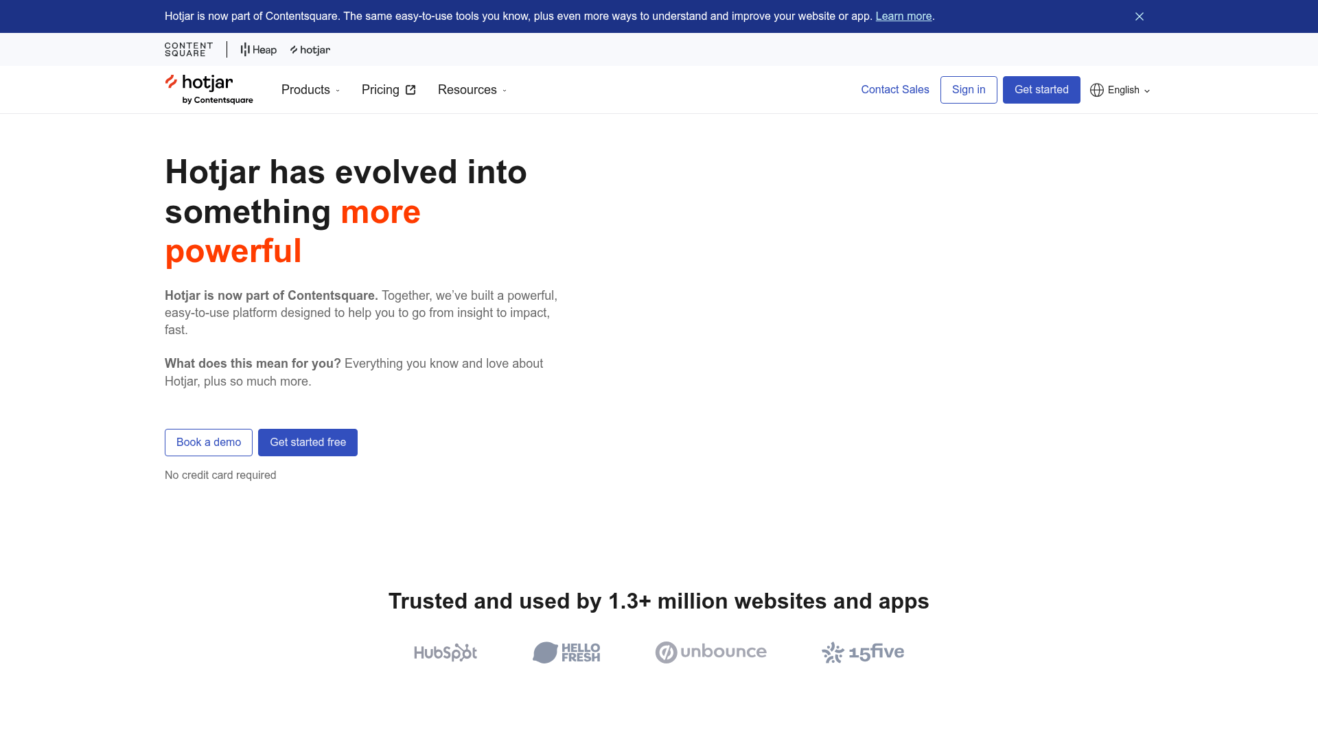 Hotjar behavioral analytics with heatmaps and session recordings