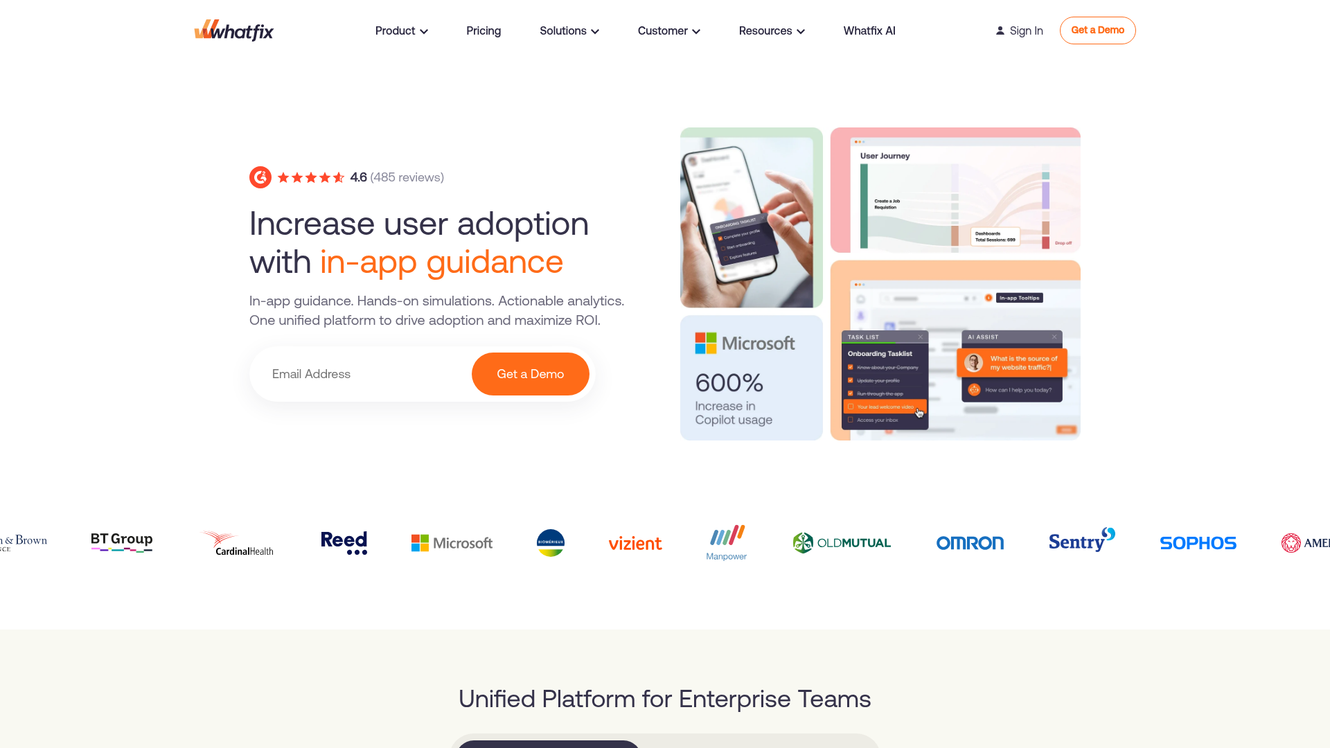Whatfix interactive walkthrough software