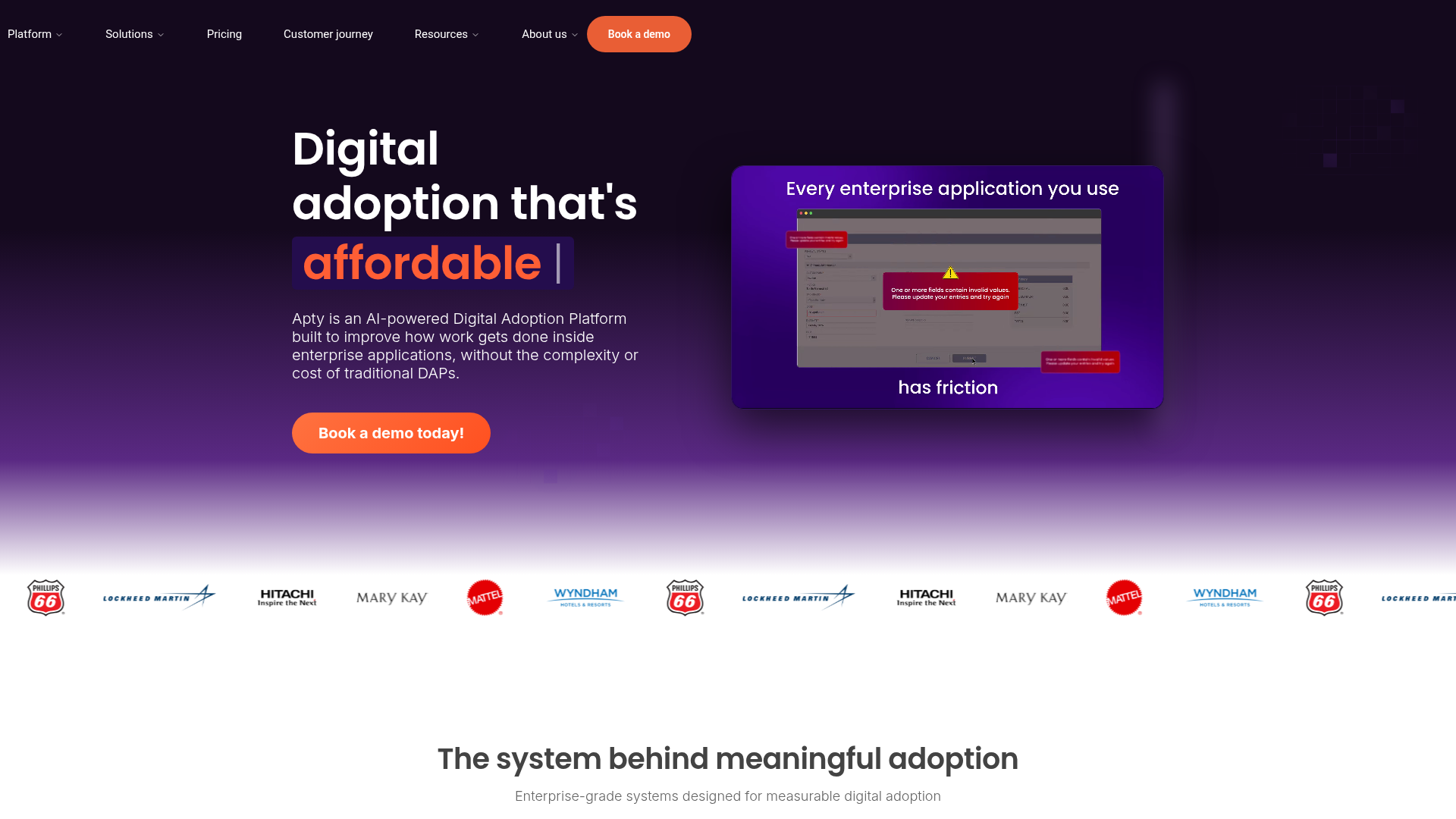 Apty software adoption platform