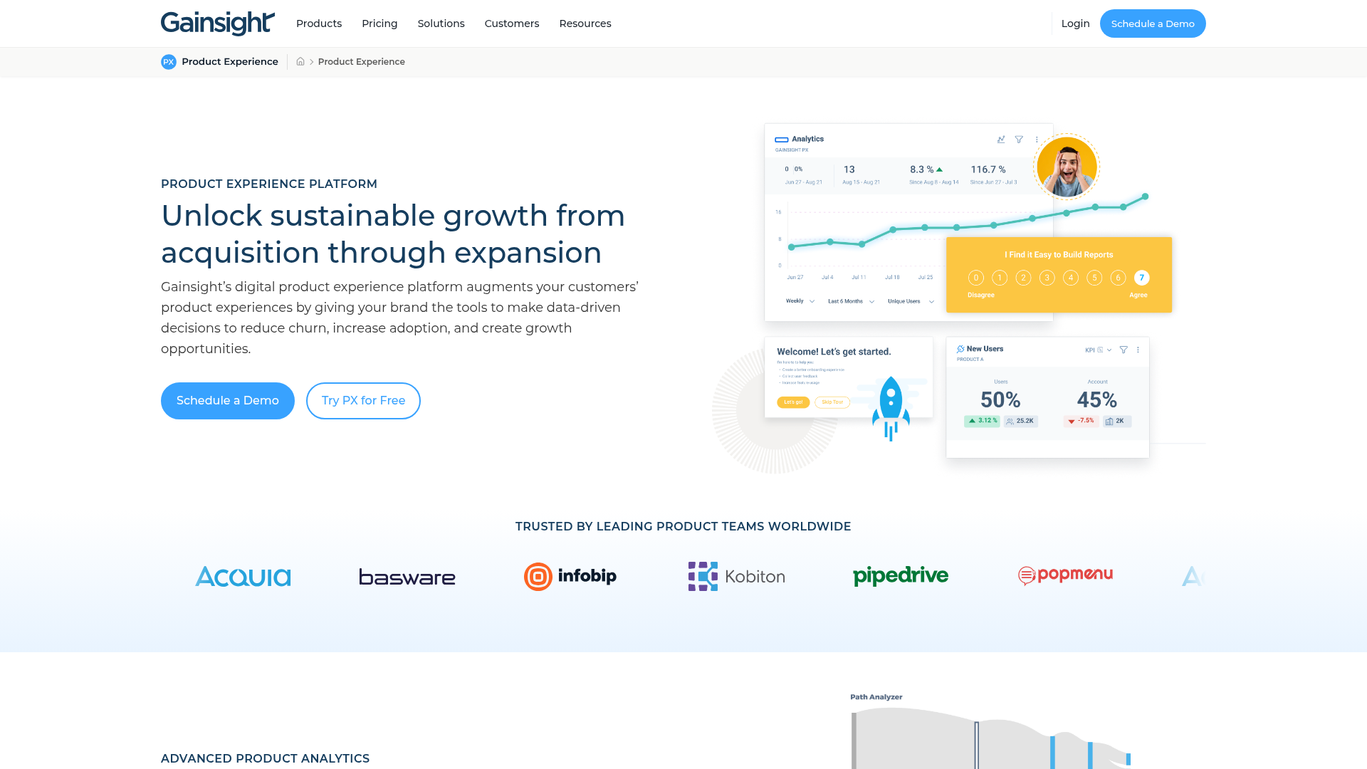Gainsight PX software adoption platform