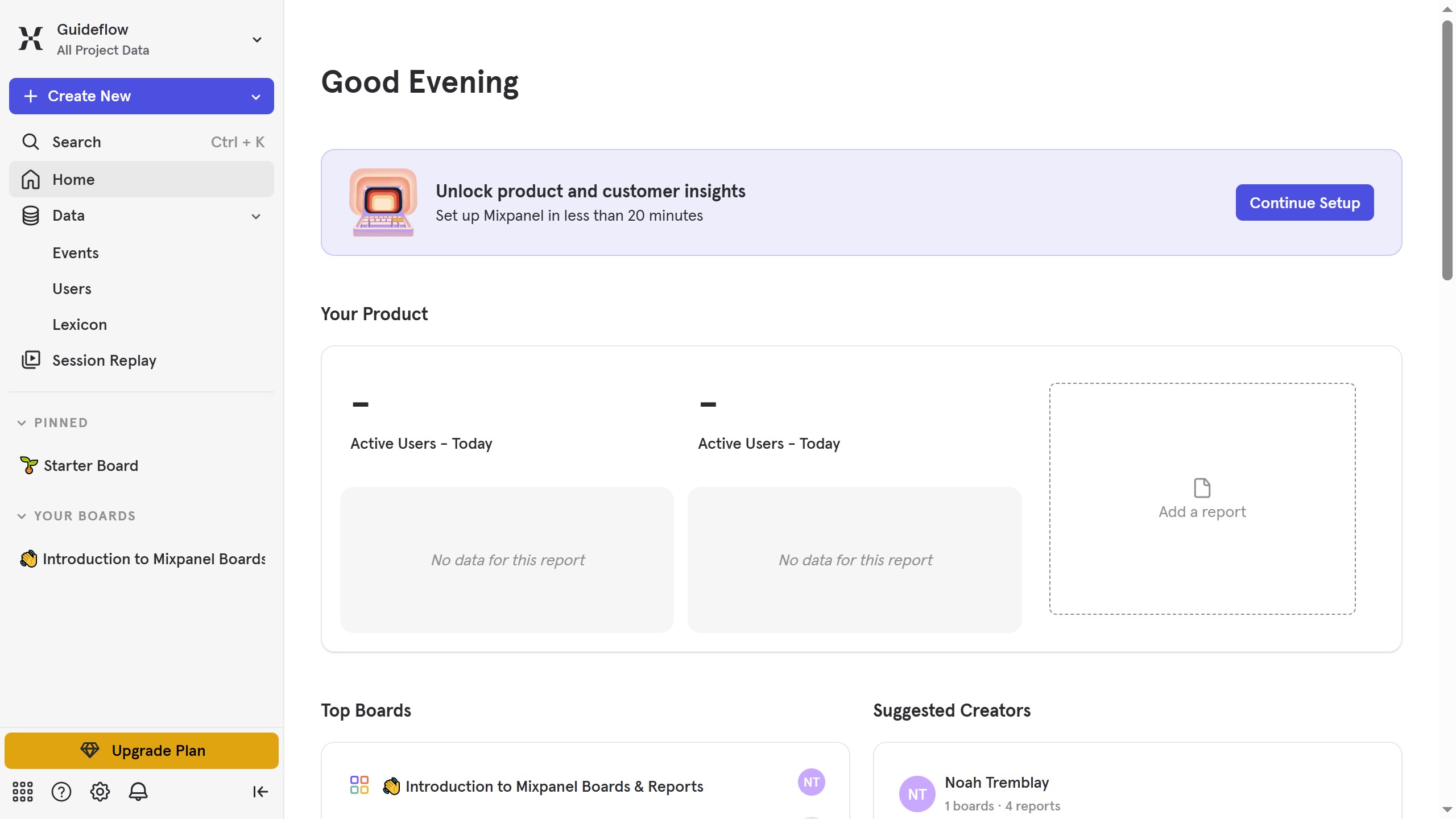 How to show creator column in alerts in Mixpanel