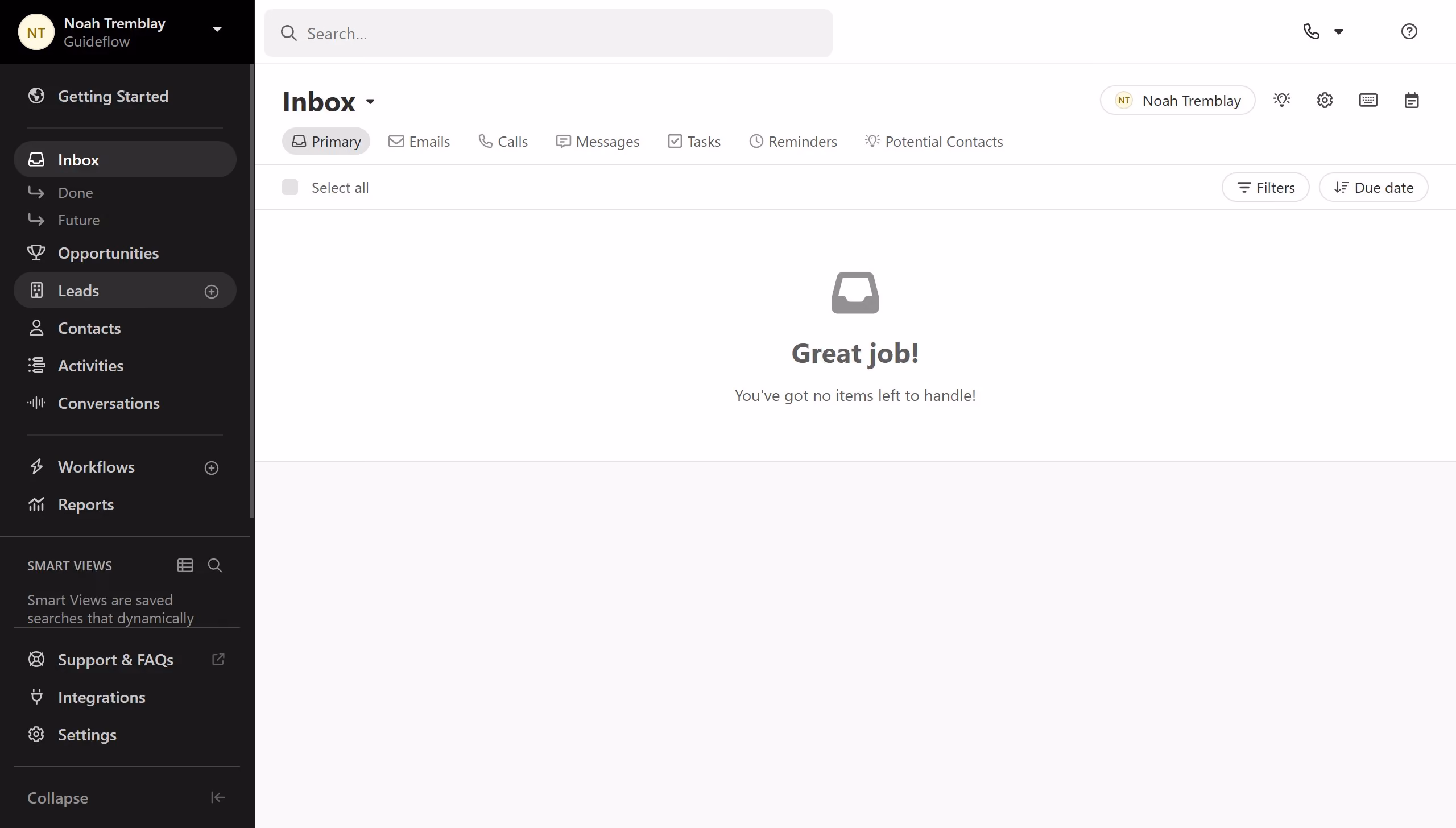 How to apply lead filters on Close.com