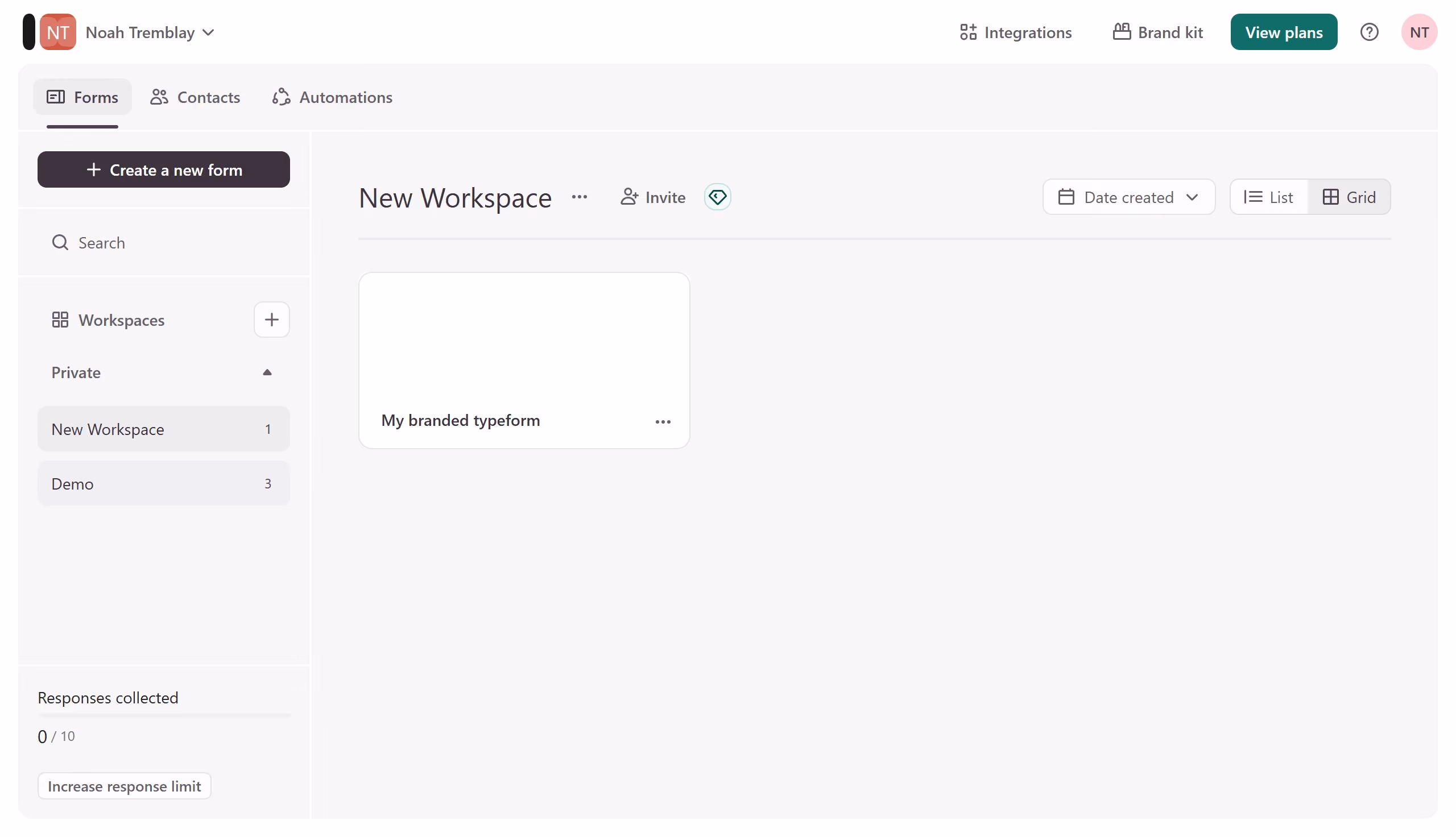 How to connect a form to Google Docs in Typeform